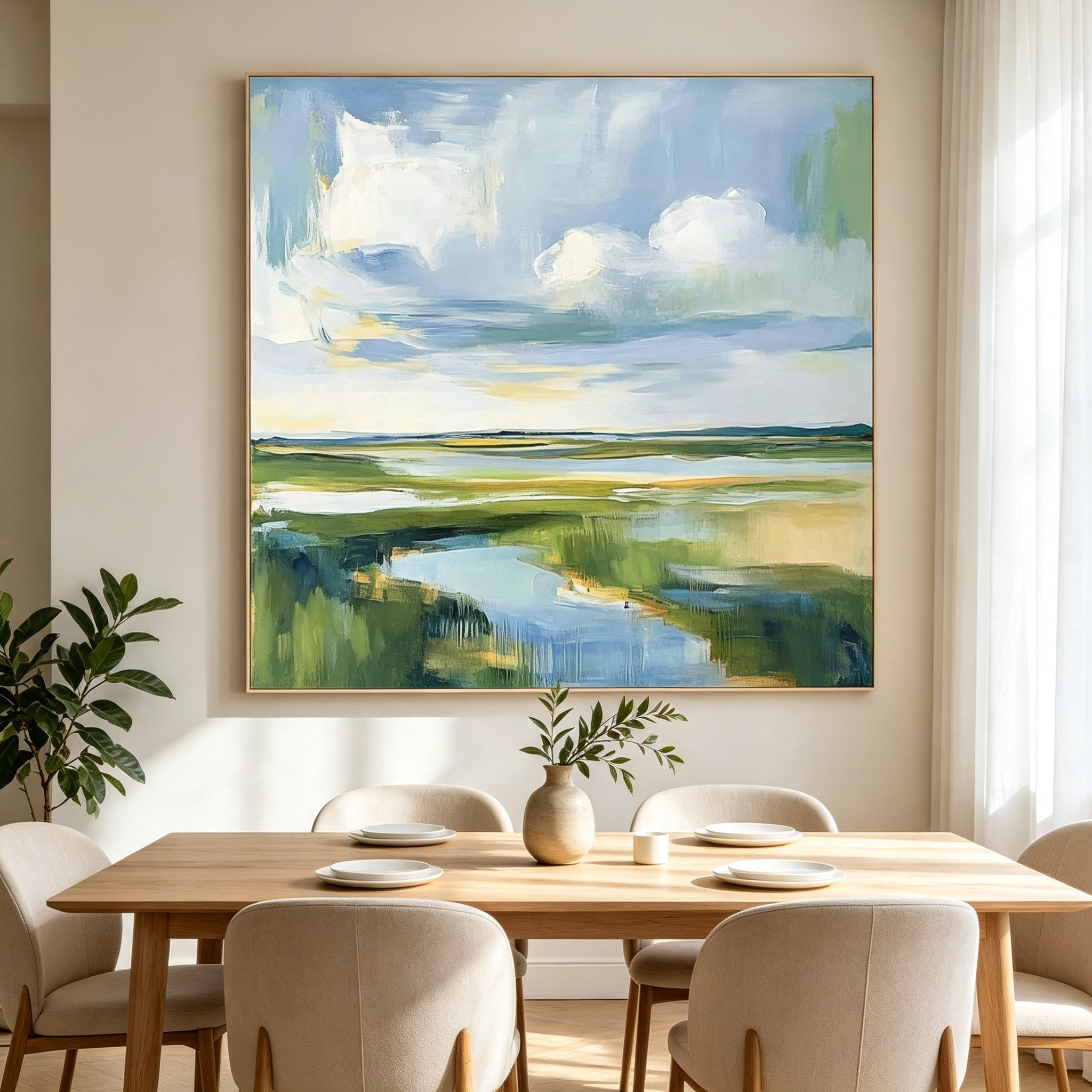 Abstract Wetland Landscape Wall Art #LS012