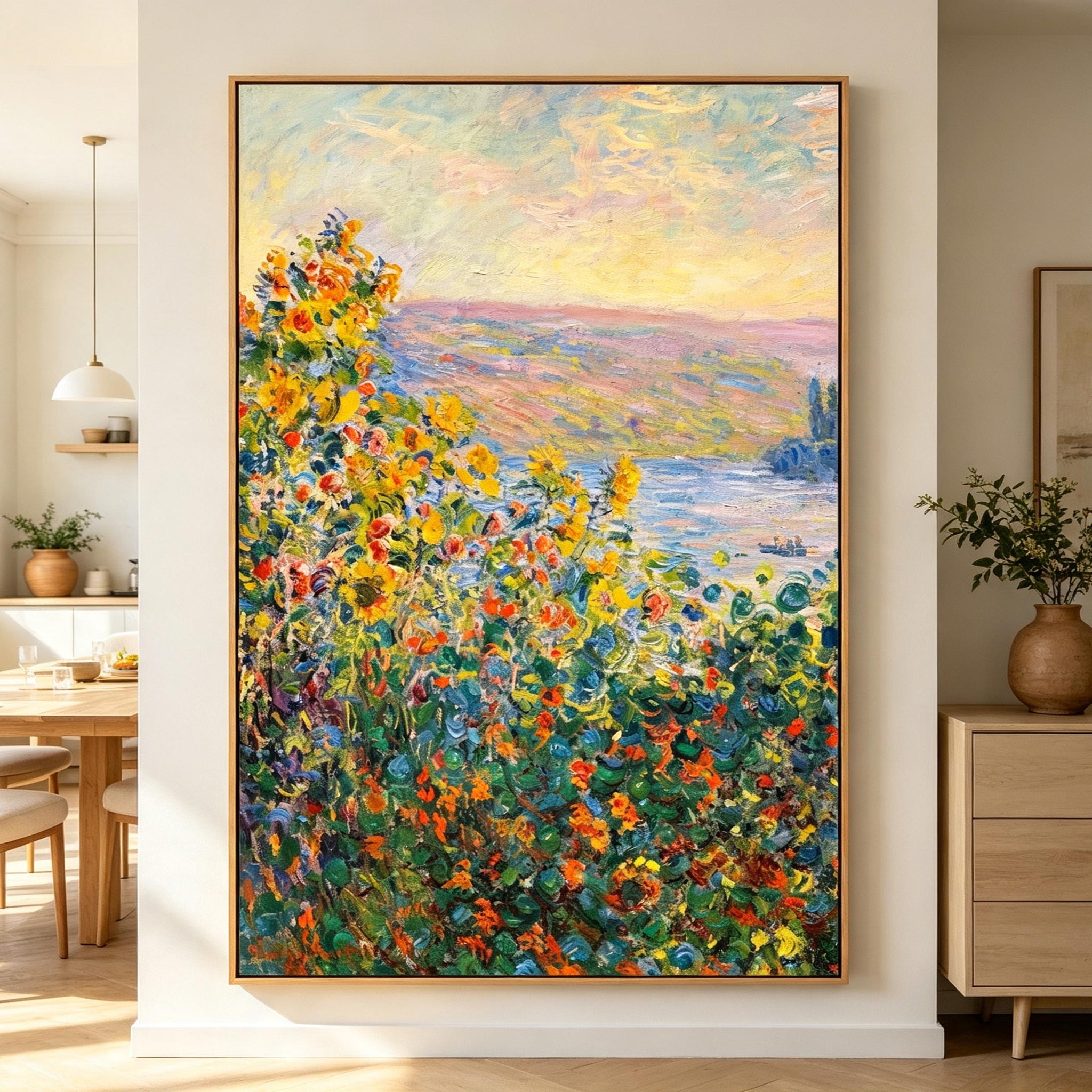 Colorful Wildflower Landscape Wall Art #LS015