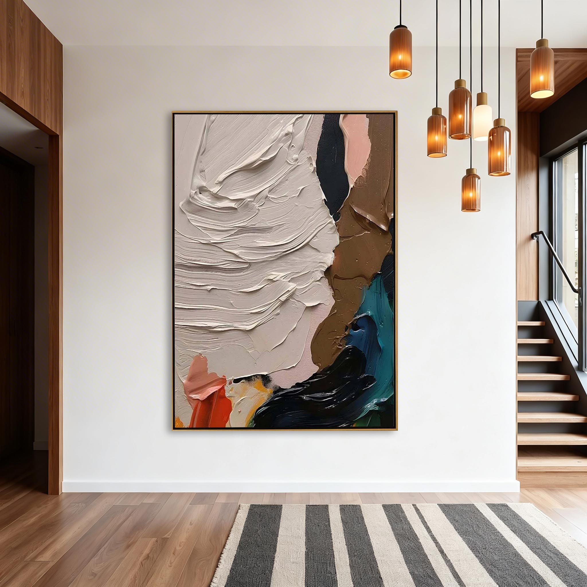 Modern Textured Abstract Wall Art #MA004