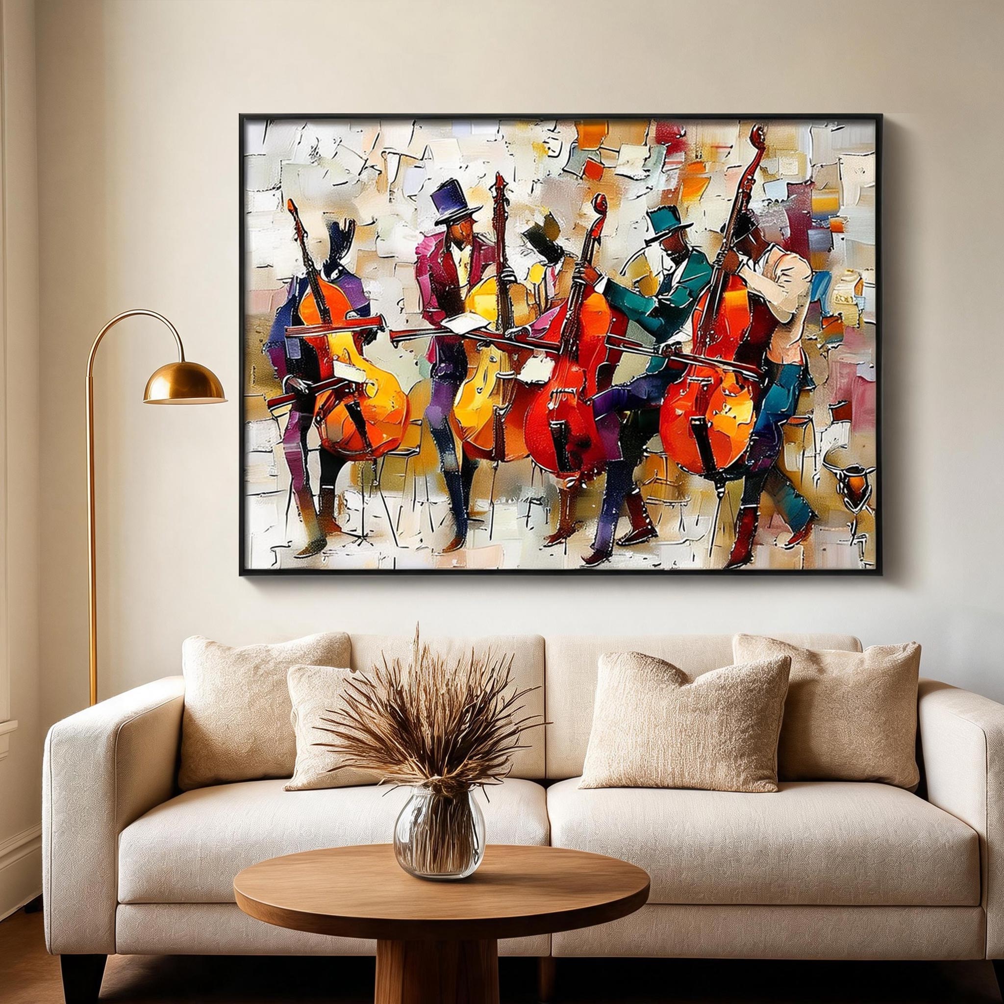 Jazz Ensemble | Colorful Musician Wall Art #CP060