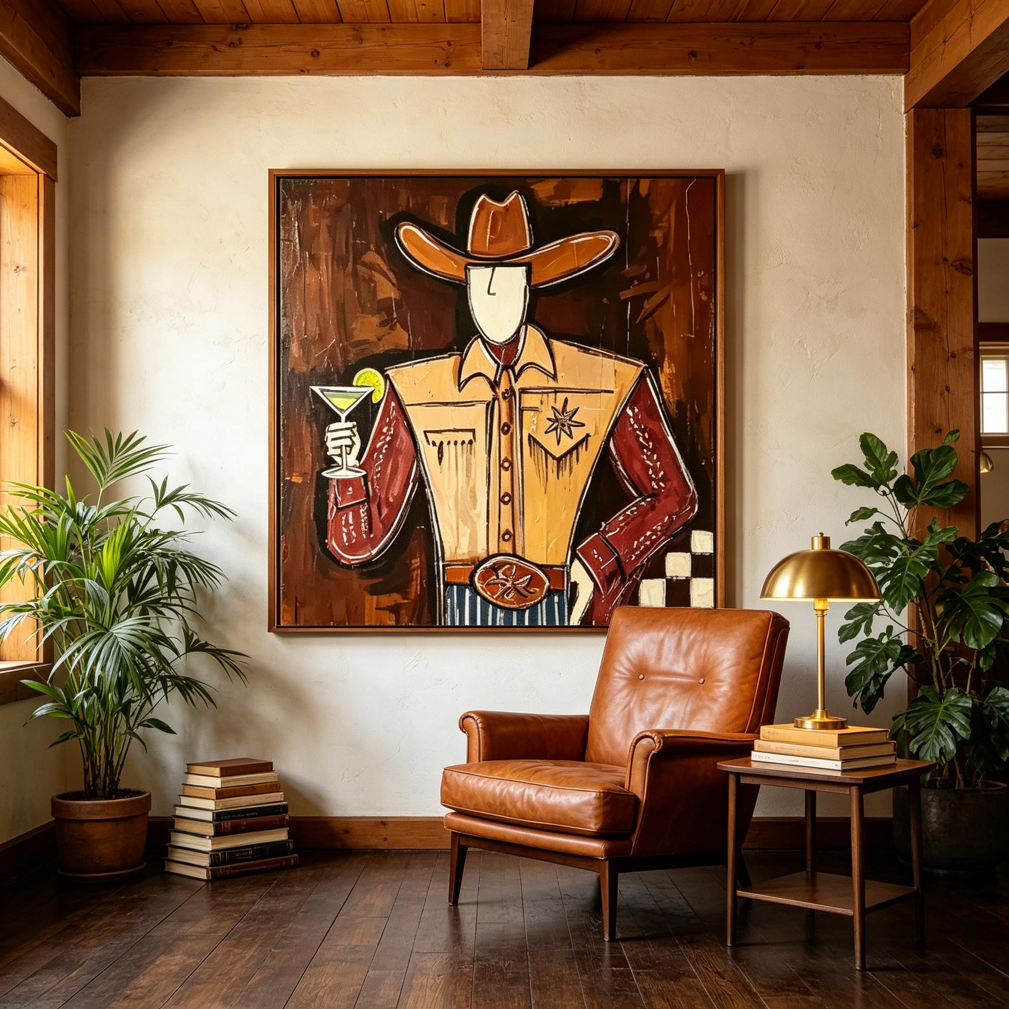 Vivid Rider – Modern Expressionist Cowboy Painting #CP071