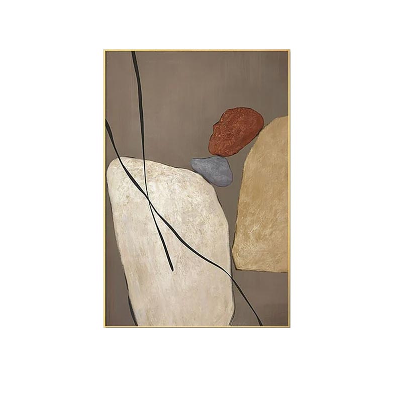 Modern Abstract Neutral Canvas Wall Art #MA017