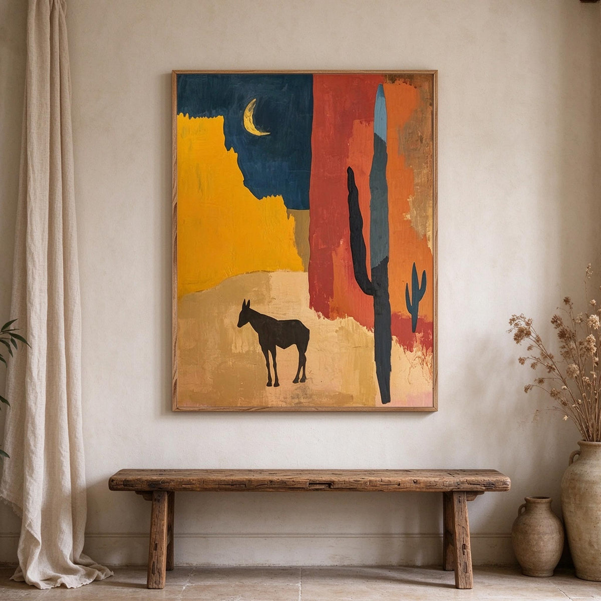 Desert Moon Western Wall Art #AN010