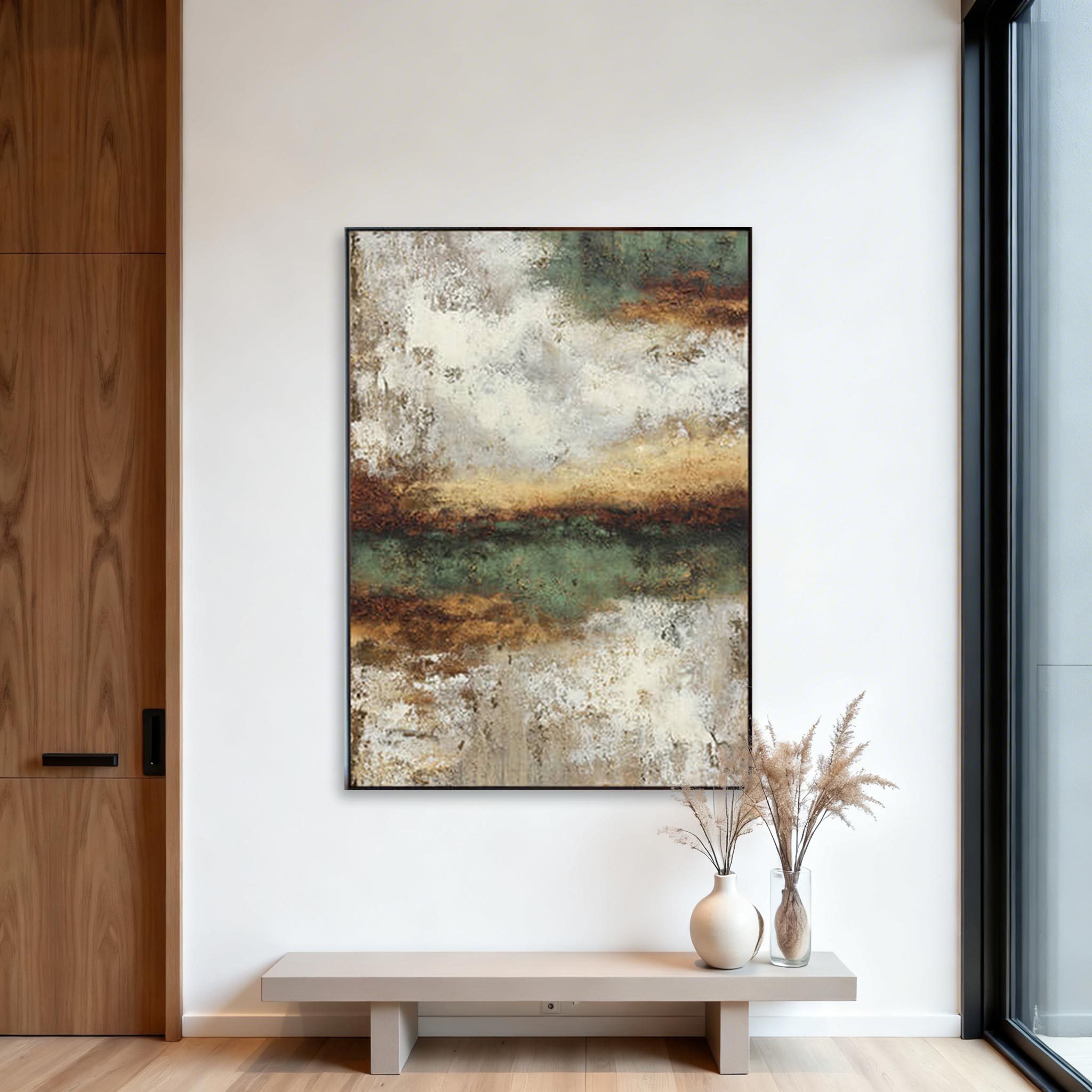 Earth Tone Abstract Landscape Wall Art #MA016