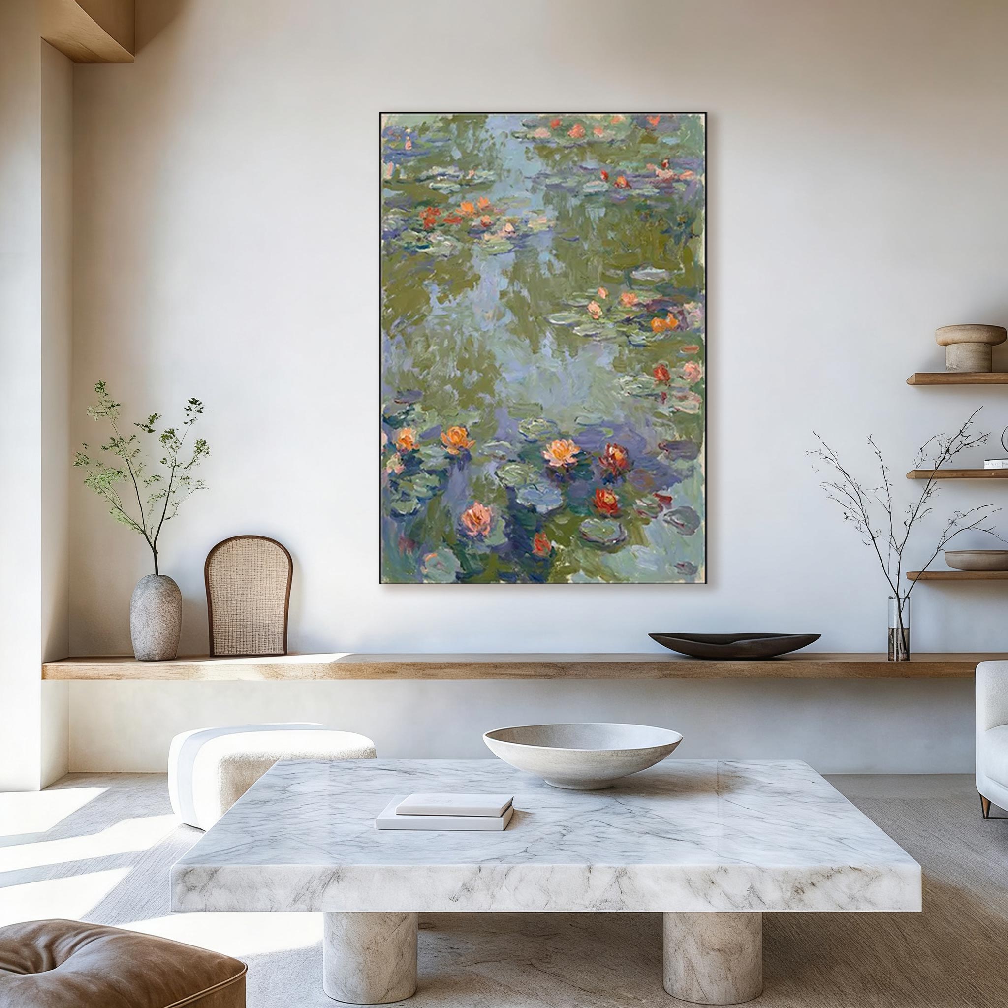 Water Lily Pond Wall Art #FL005