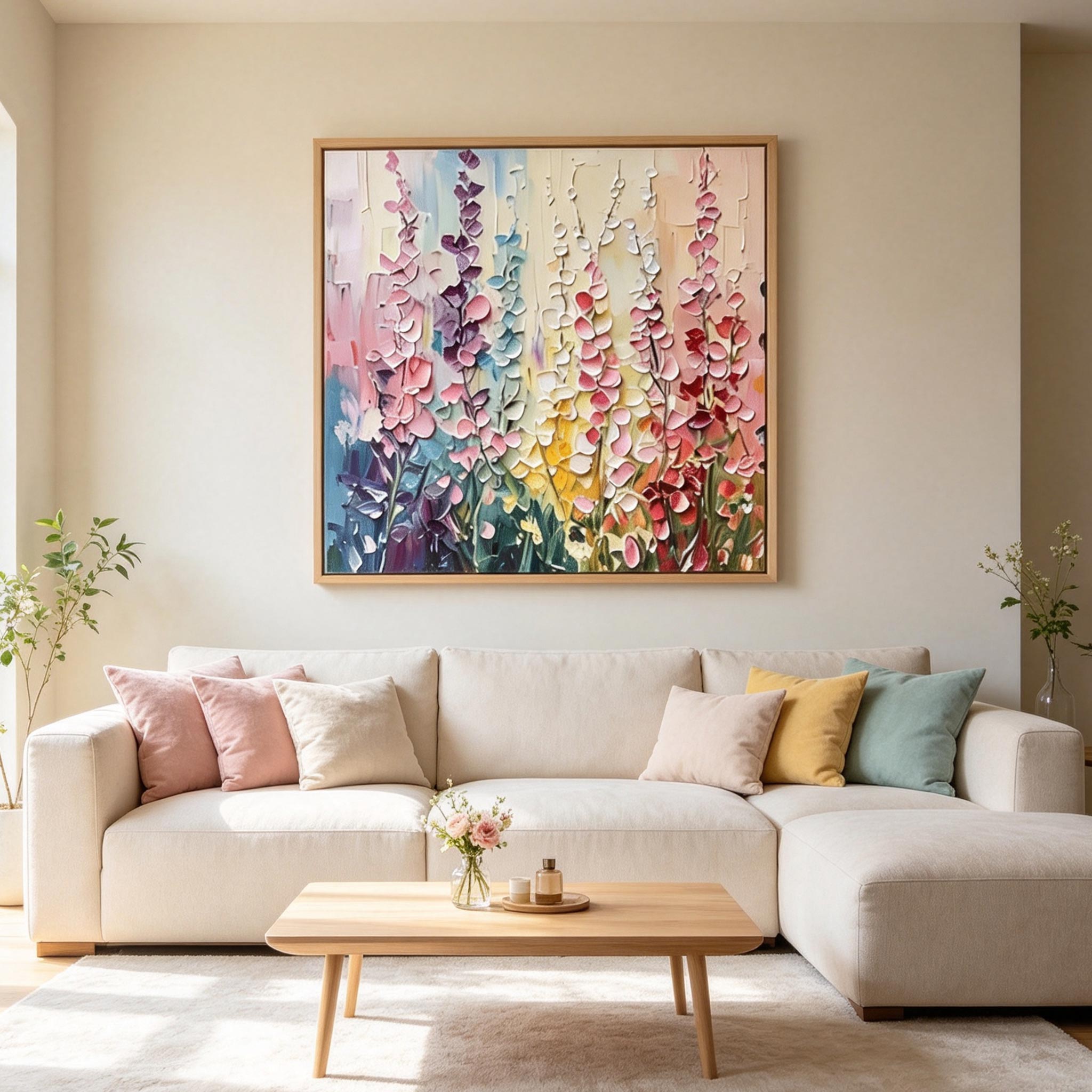 Textured Floral Wall Art #FL058
