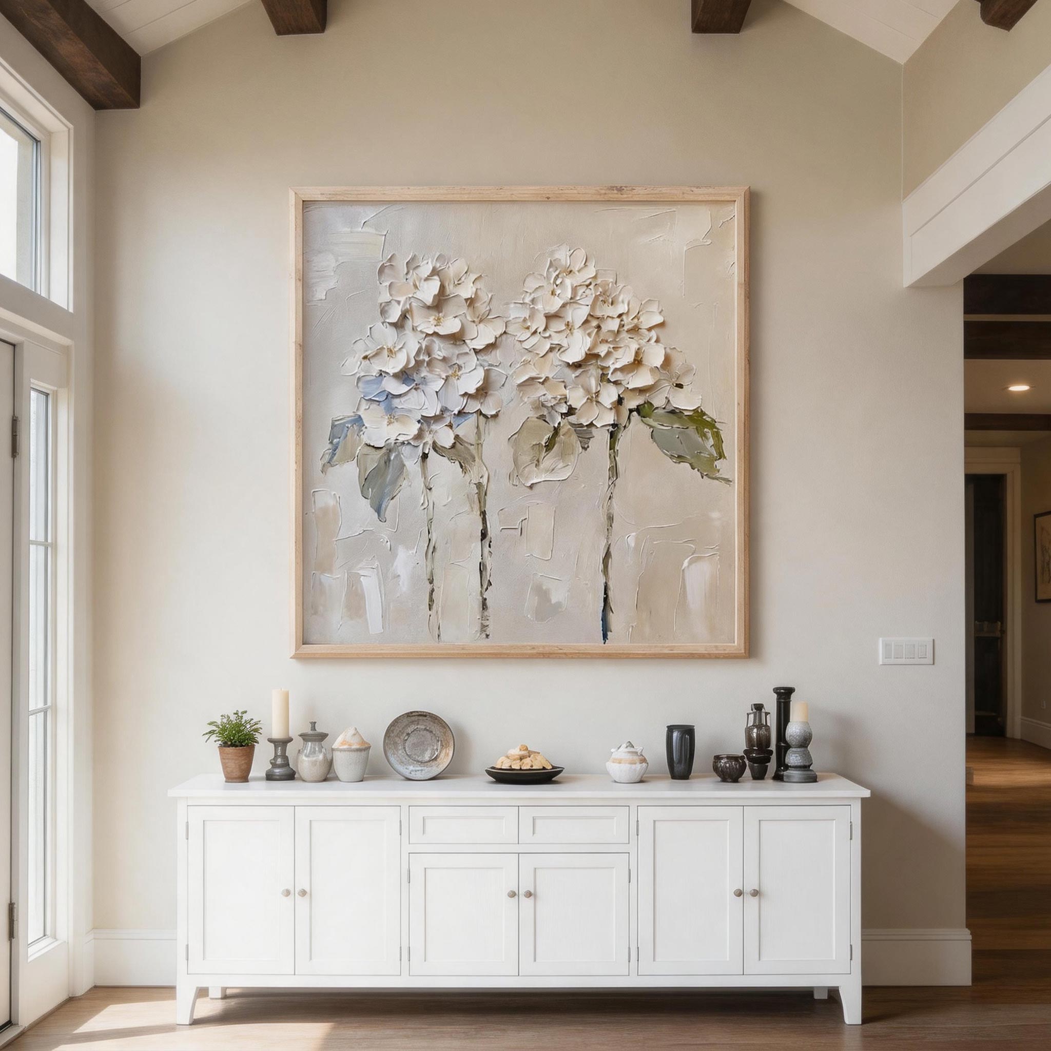 Minimalist Hydrangea Wall Art #FL062