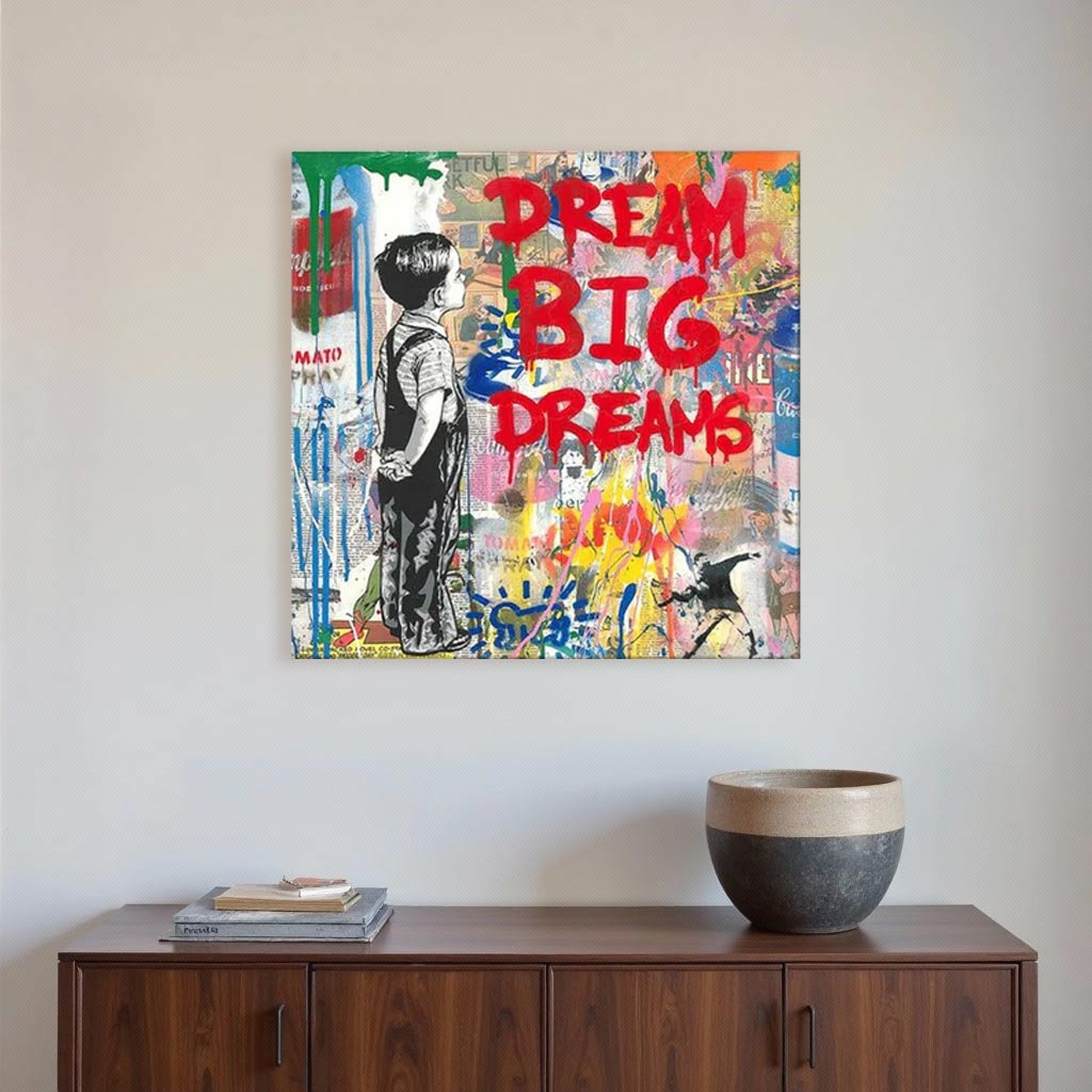 Dream Big Graffiti Wall Pop Art #PP001