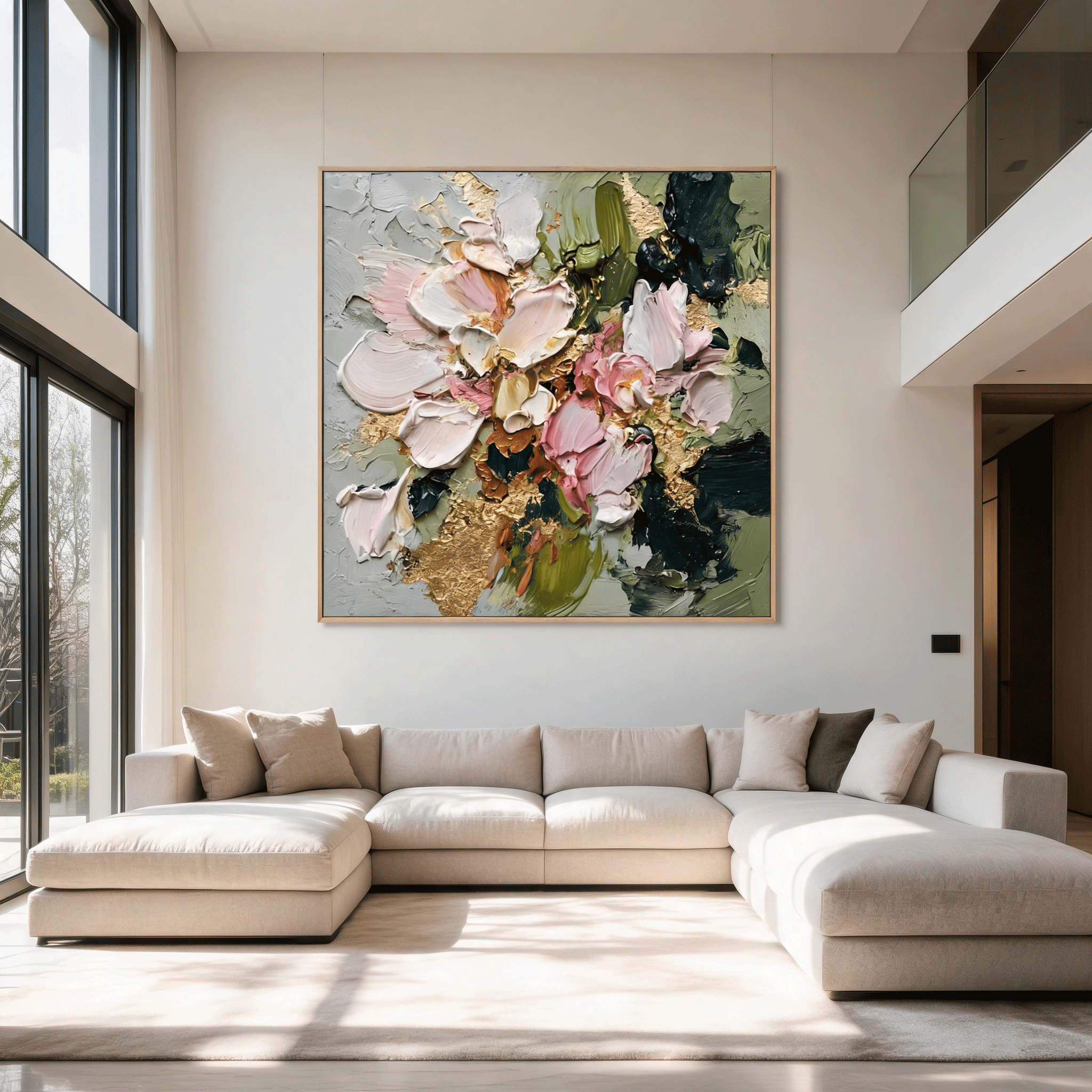 Textured Floral Wall Art #FL054