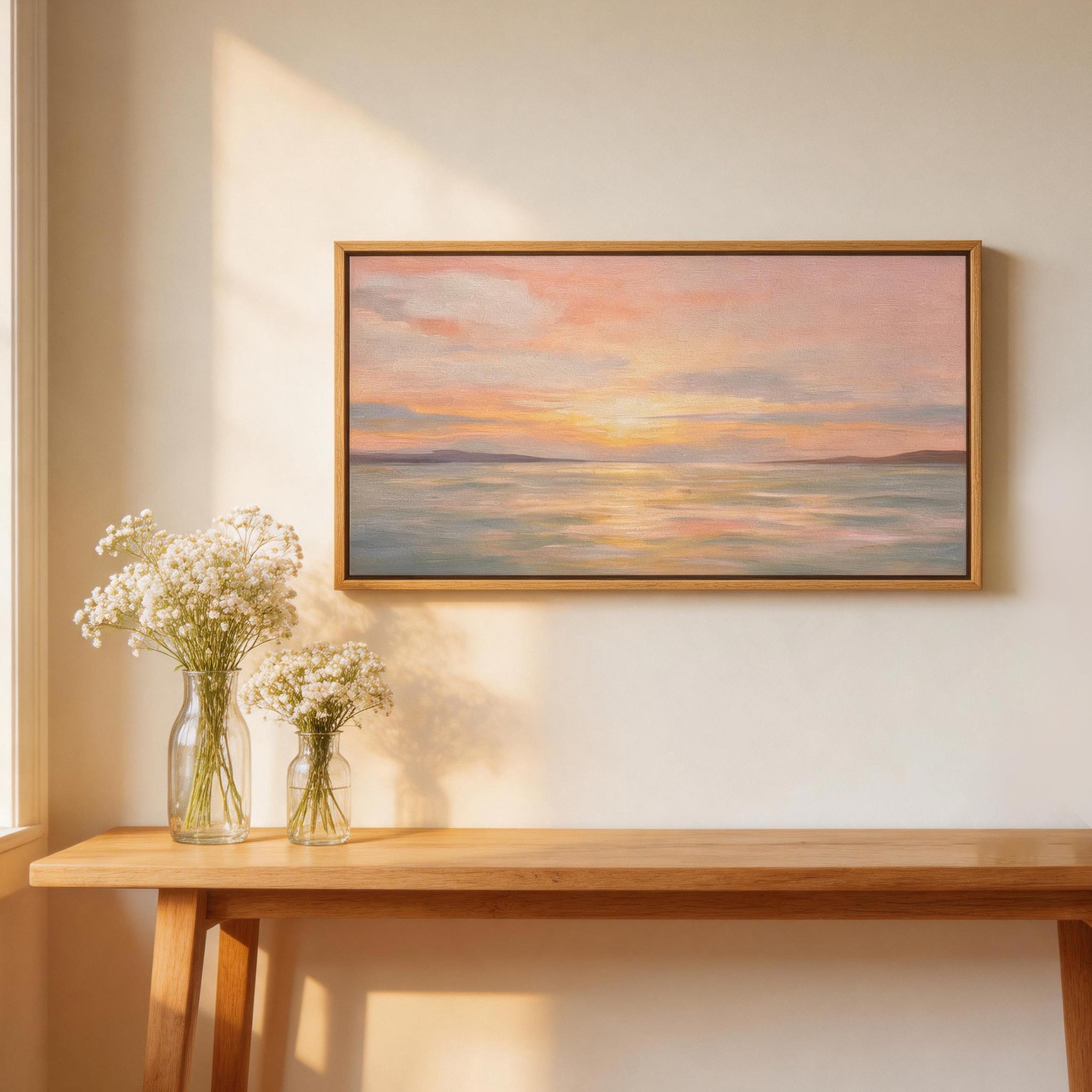 Pastel Sunset Coastal Wall Art #BC016