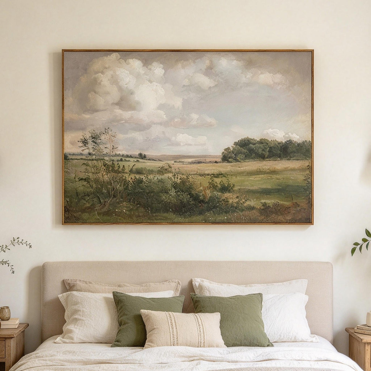 Vintage Open Countryside Landscape Wall Art #LS076