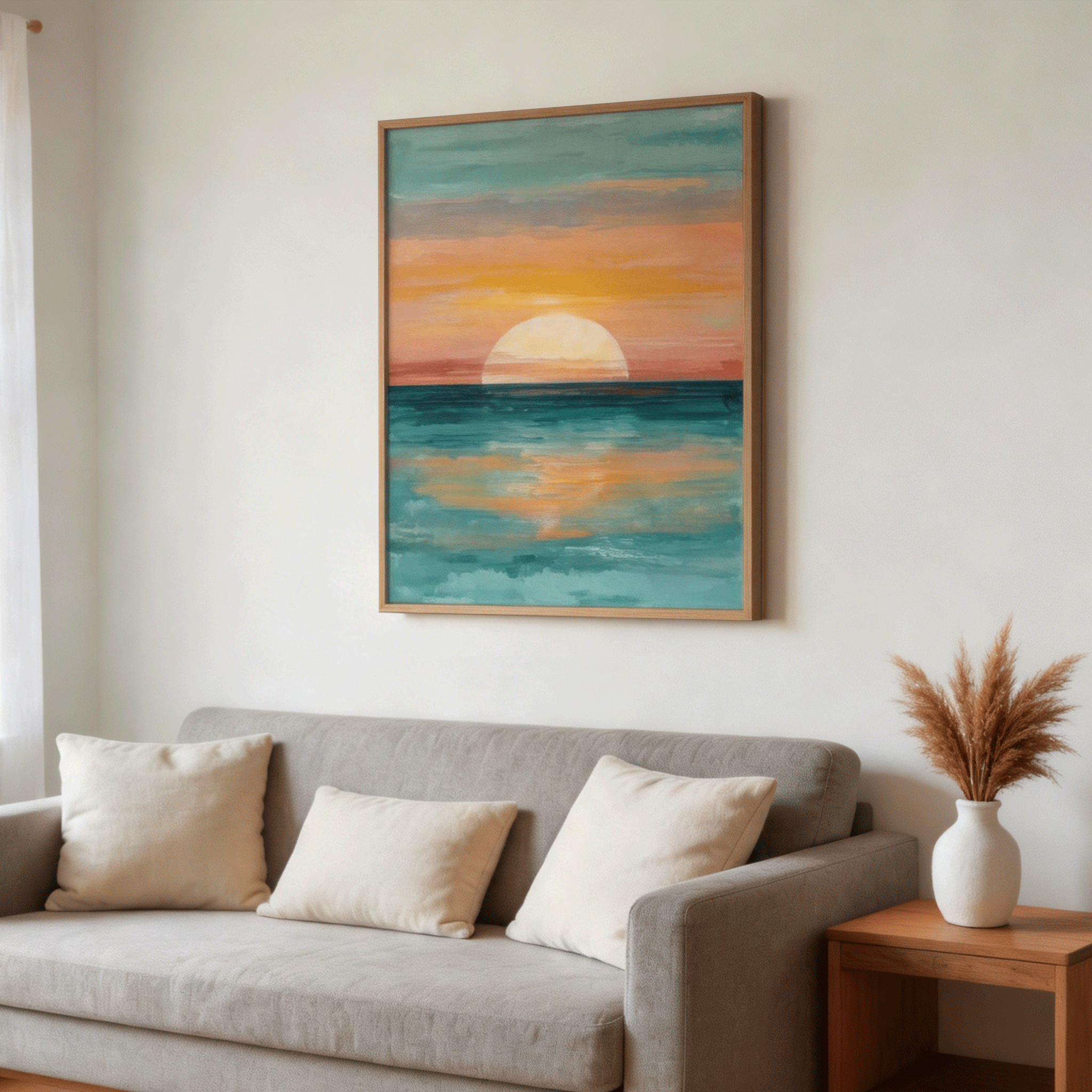 Pastel Sunset Seascape Wall Art #BC020