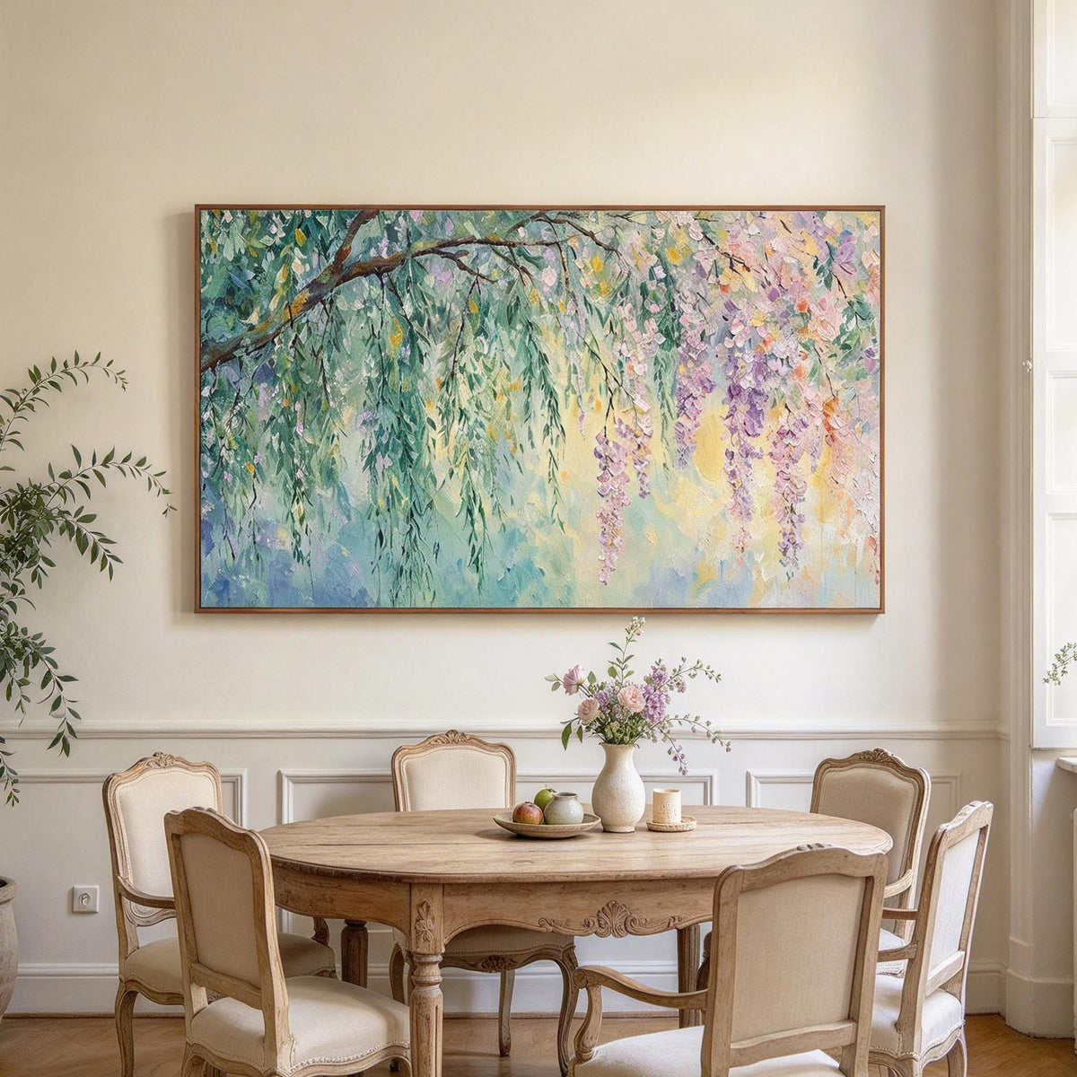 Pastel Willow Tree Branches Wall Art #LS082