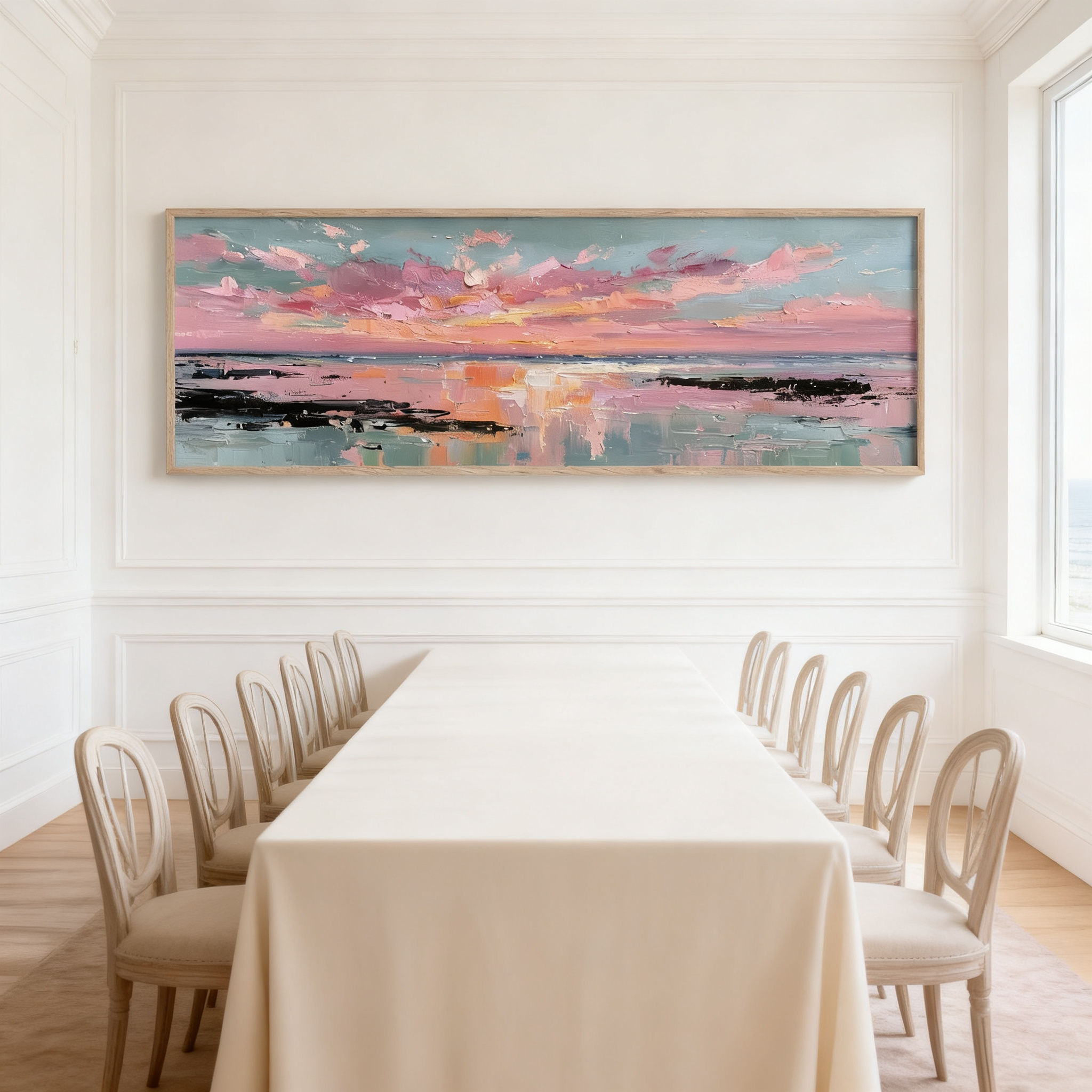 Pastel Coastal Sunset Wall Art #BC022