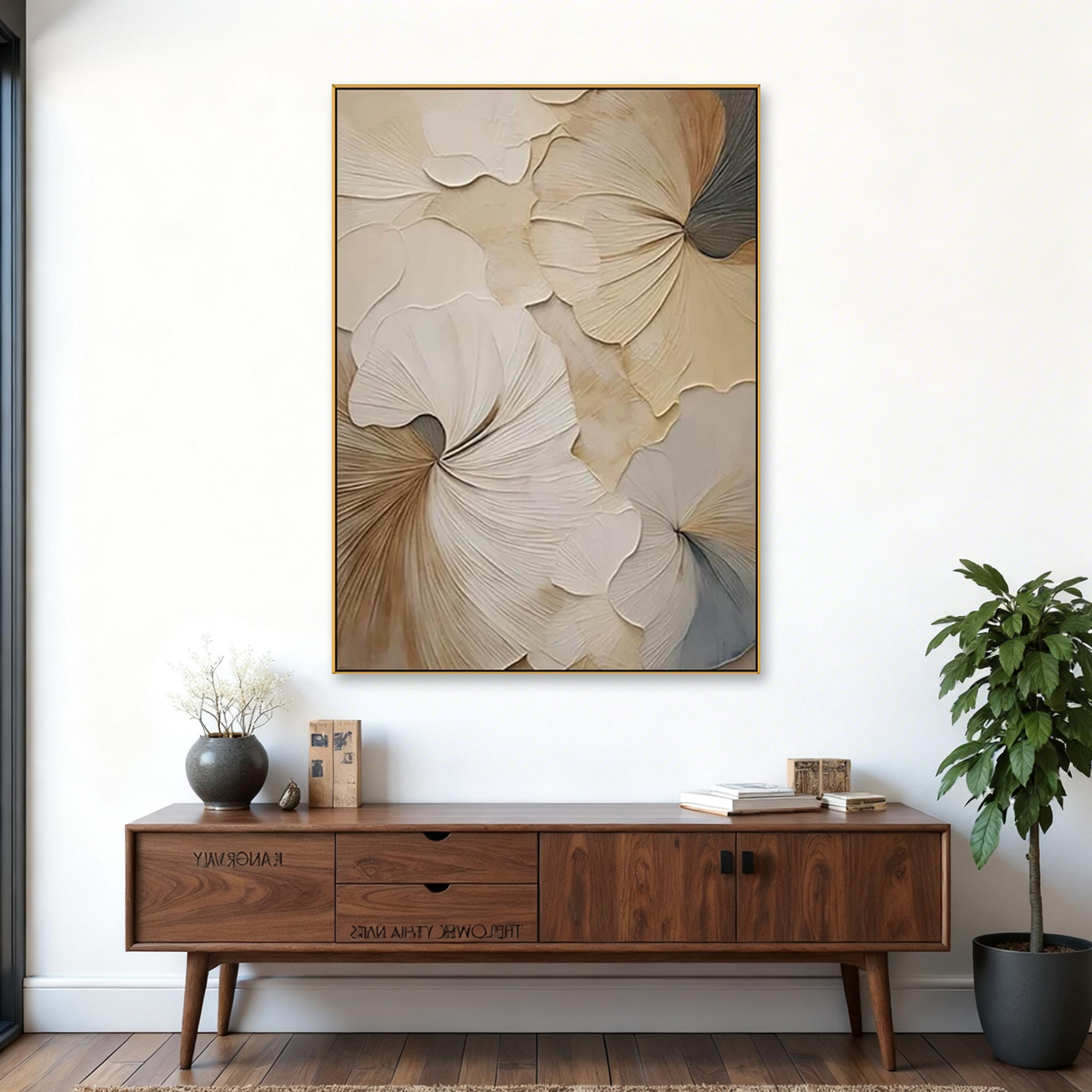 Abstract Ginkgo Leaf Wall Art #MA011