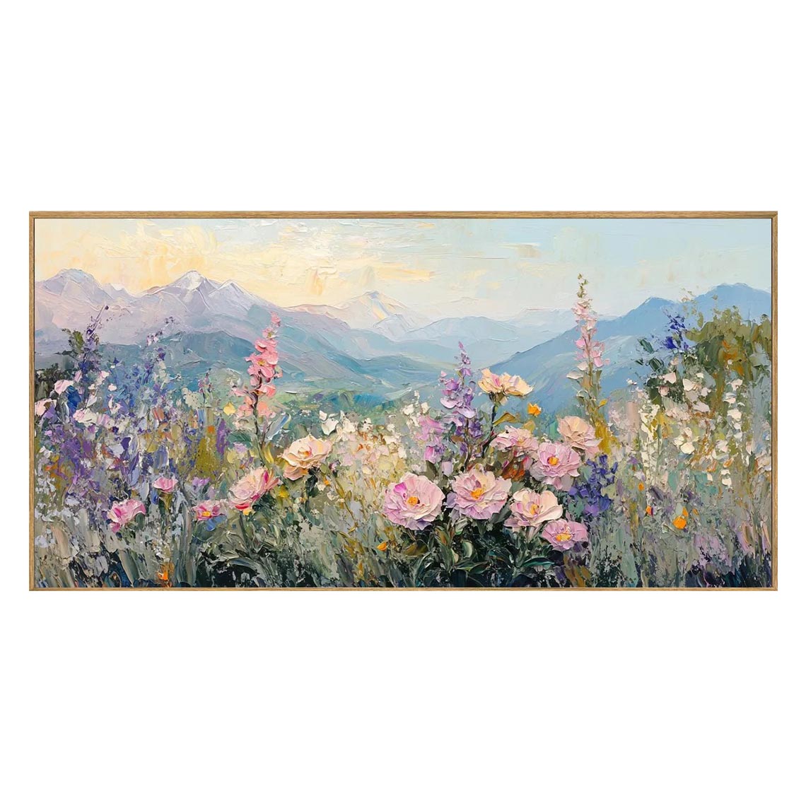 Mountain Wildflower Landscape Wall Art #LS053
