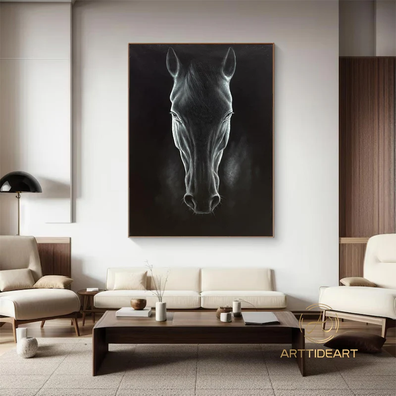 Abstract Animal Art Horse Texture Wall Art #AT017