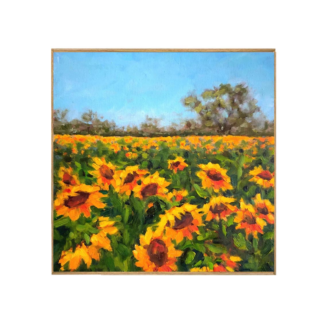 Sunflower Field Landscape Wall Art #FL070