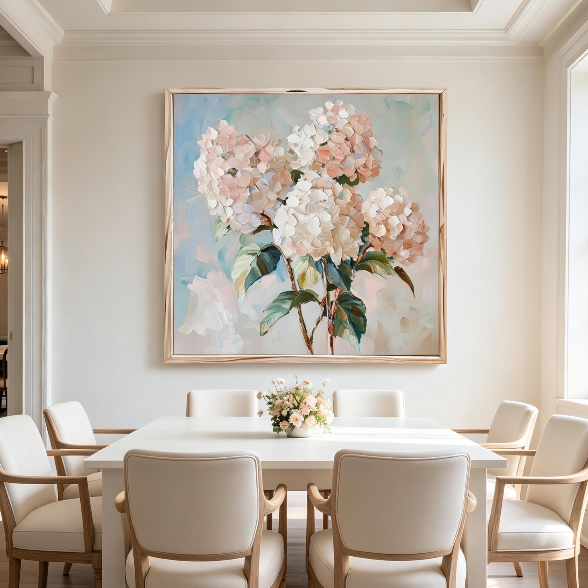 Pastel Hydrangea Wall Art #FL064