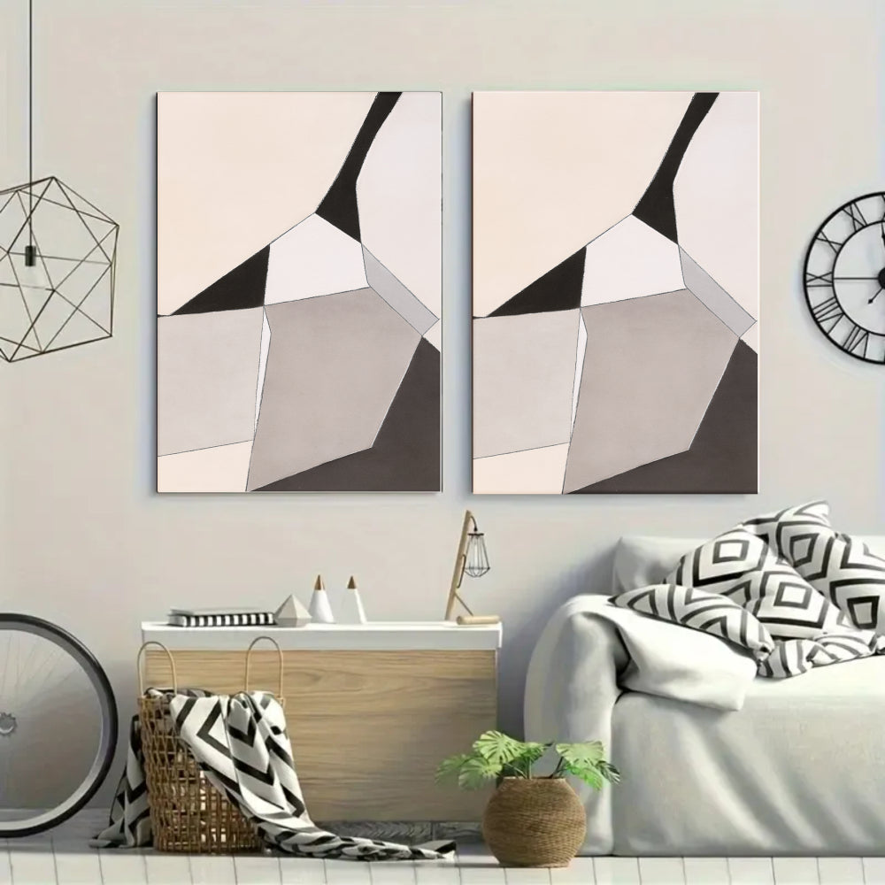 Abstract Geometric Wall Art Set of 2 #AB023