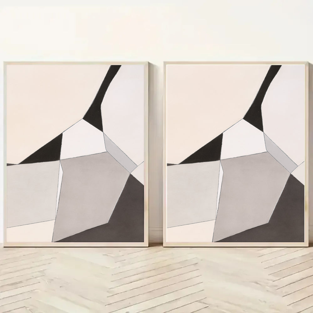 Abstract Geometric Wall Art Set of 2 #AB023
