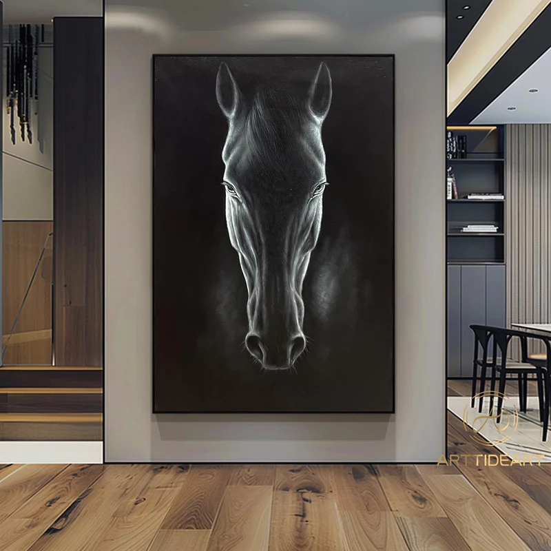 Abstract Animal Art Horse Texture Wall Art #AT017