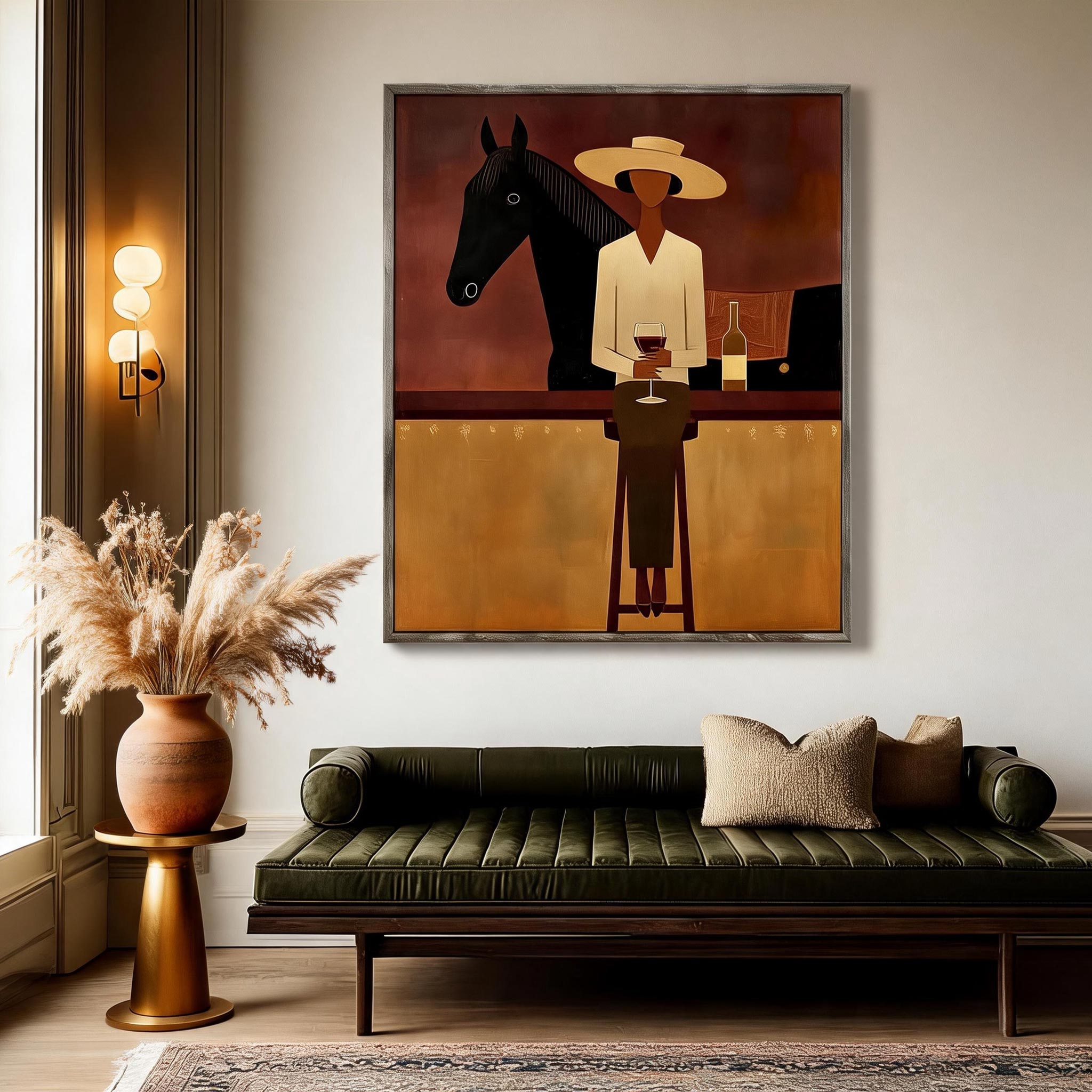 Equestrian Elegance | Modern Figurative Wall Art #HA046