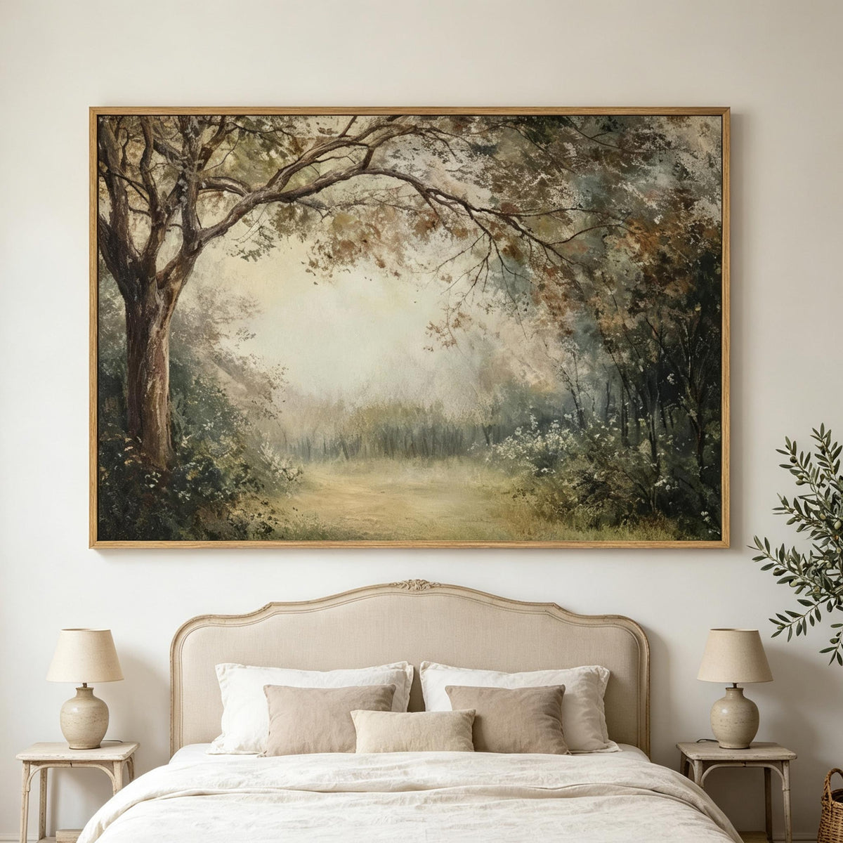 Misty Woodland Landscape Wall Art #LS047