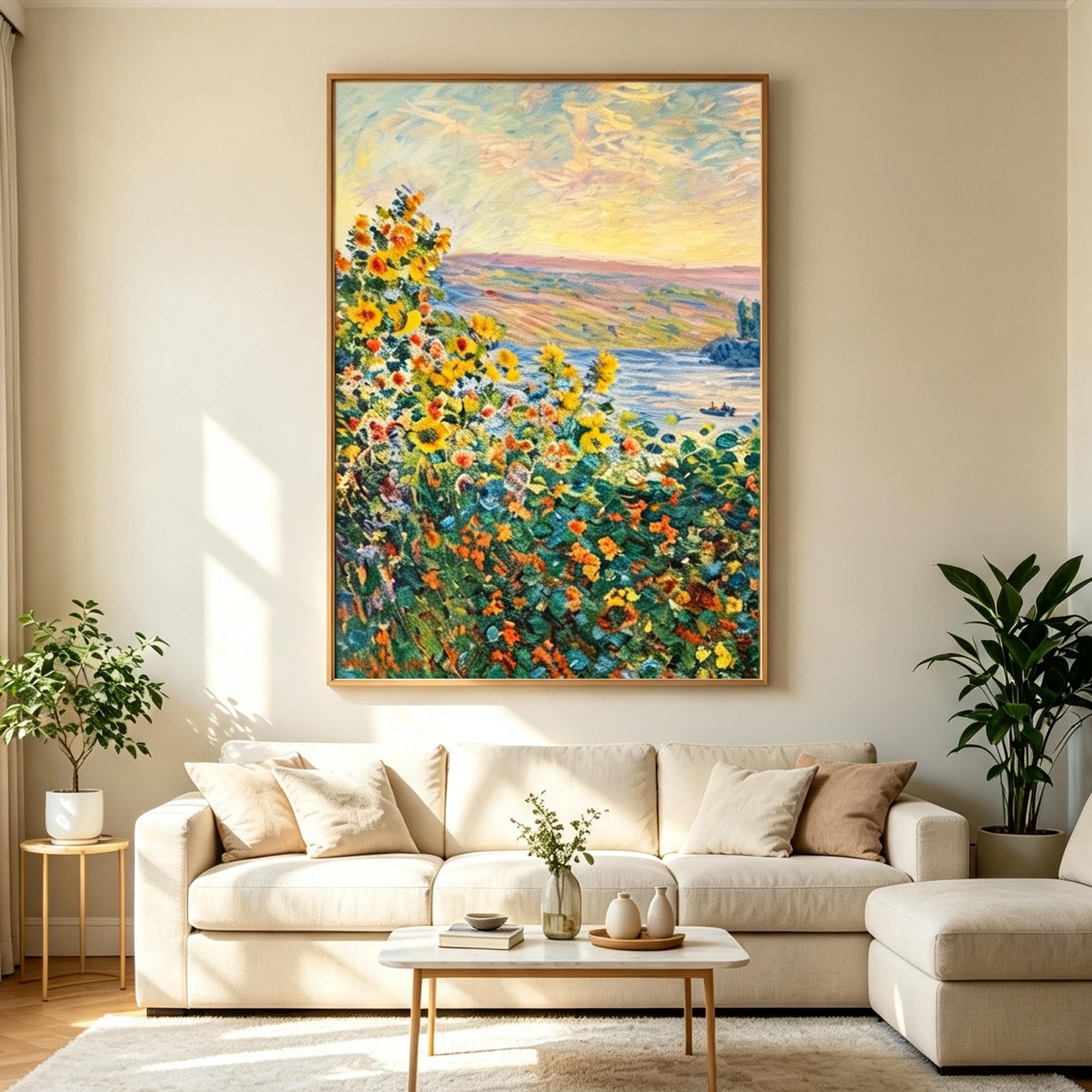 Colorful Wildflower Landscape Wall Art #LS015