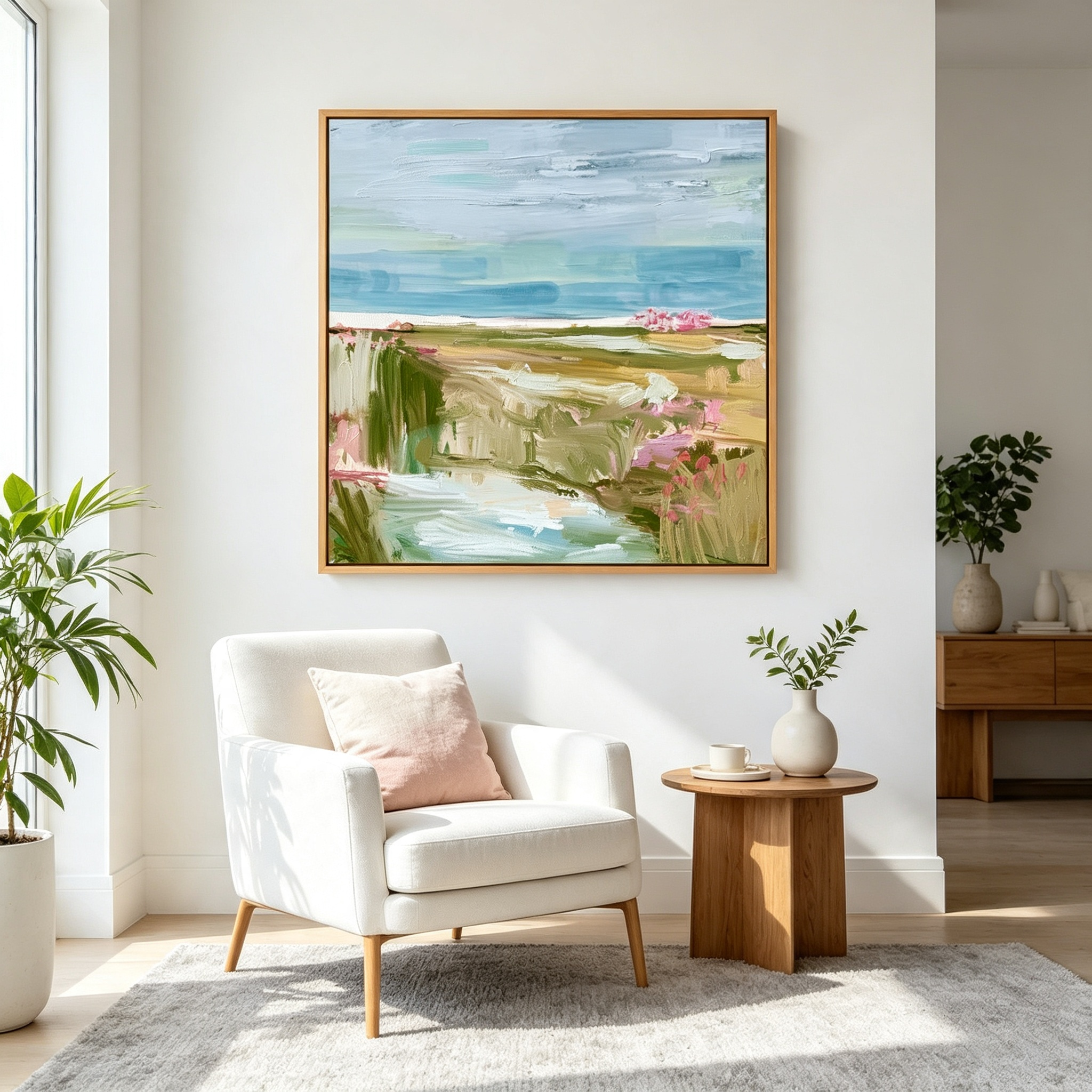 Abstract Countryside Landscape Wall Art #LS008
