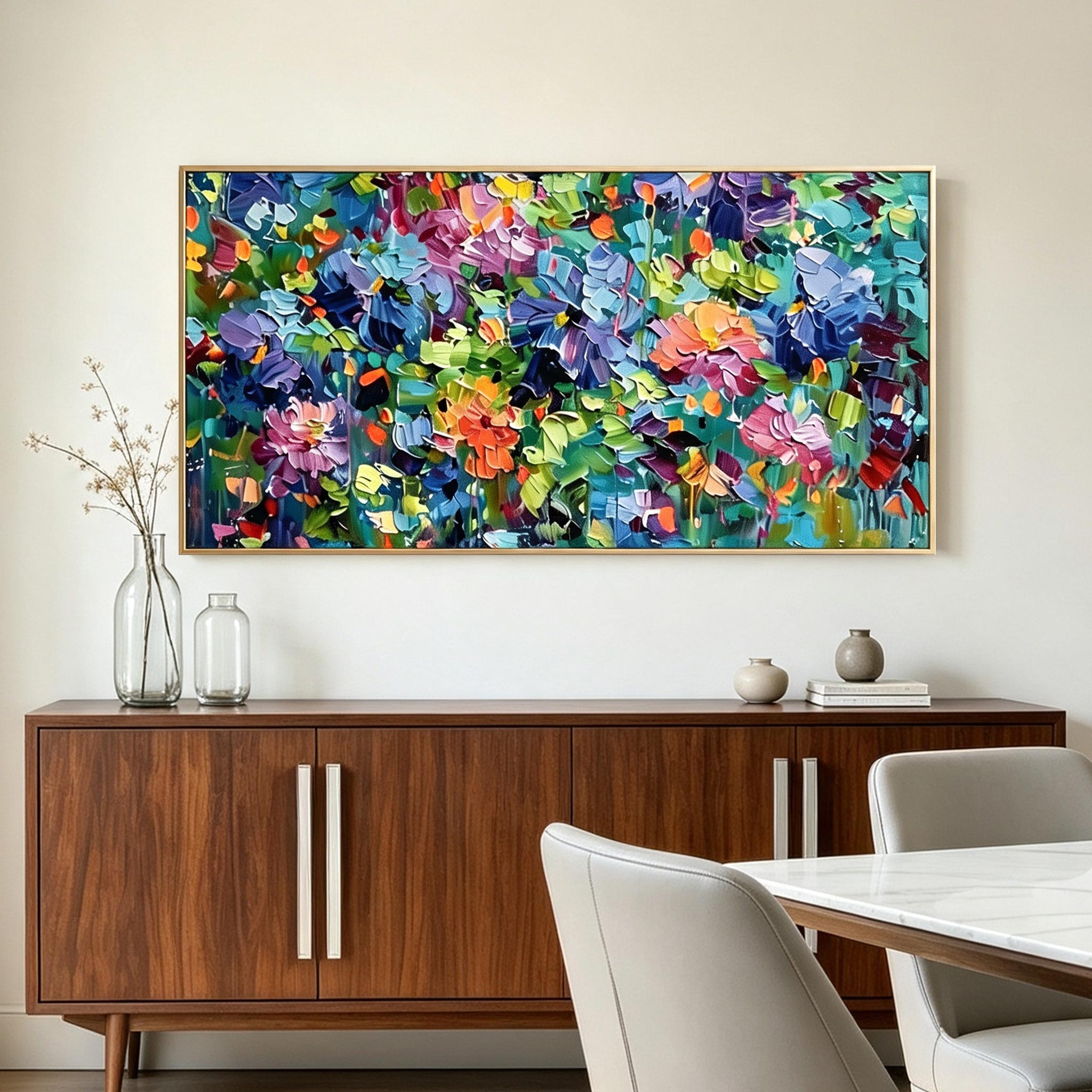 Colorful Abstract Floral Wall Art #FL078