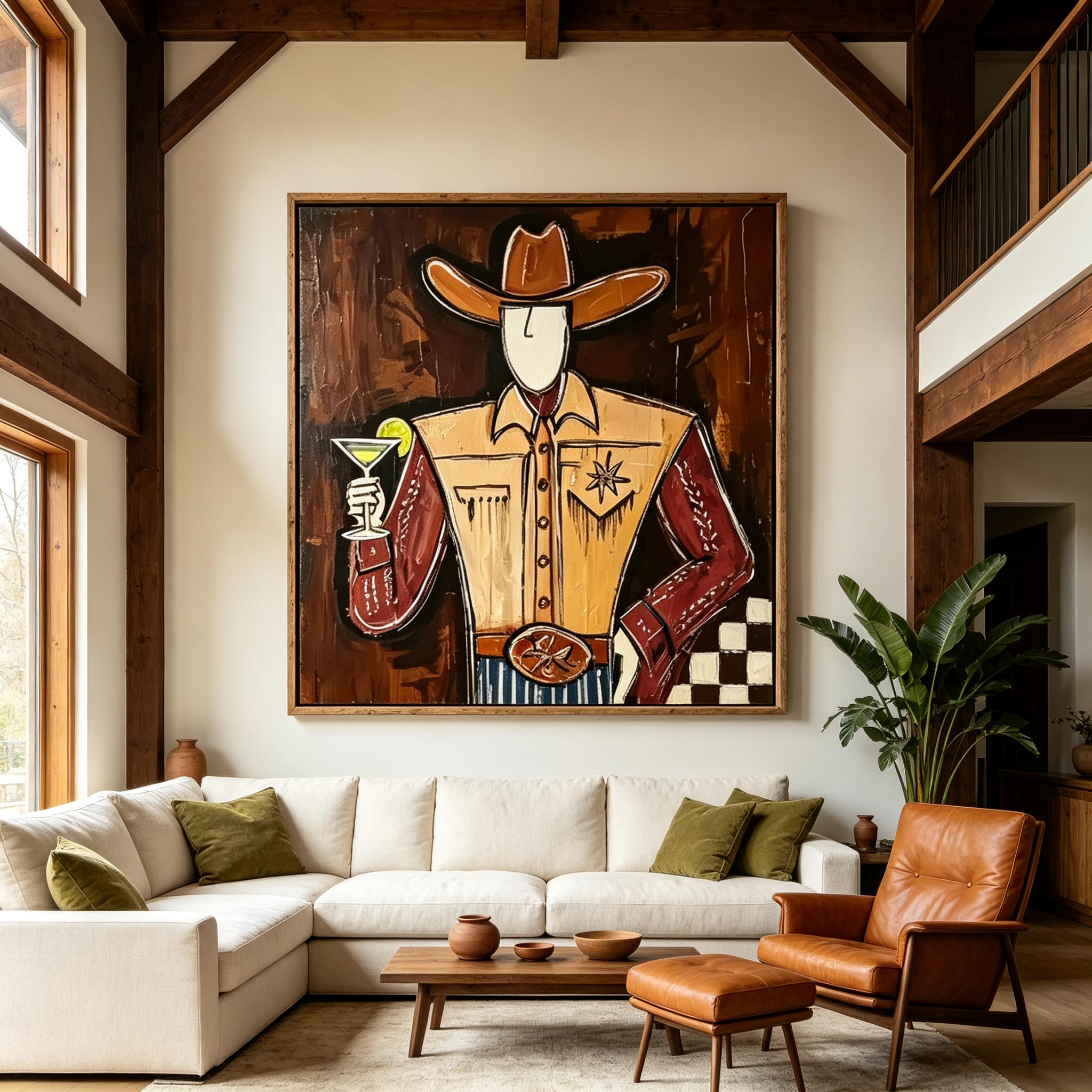 Vivid Rider – Modern Expressionist Cowboy Painting #CP071