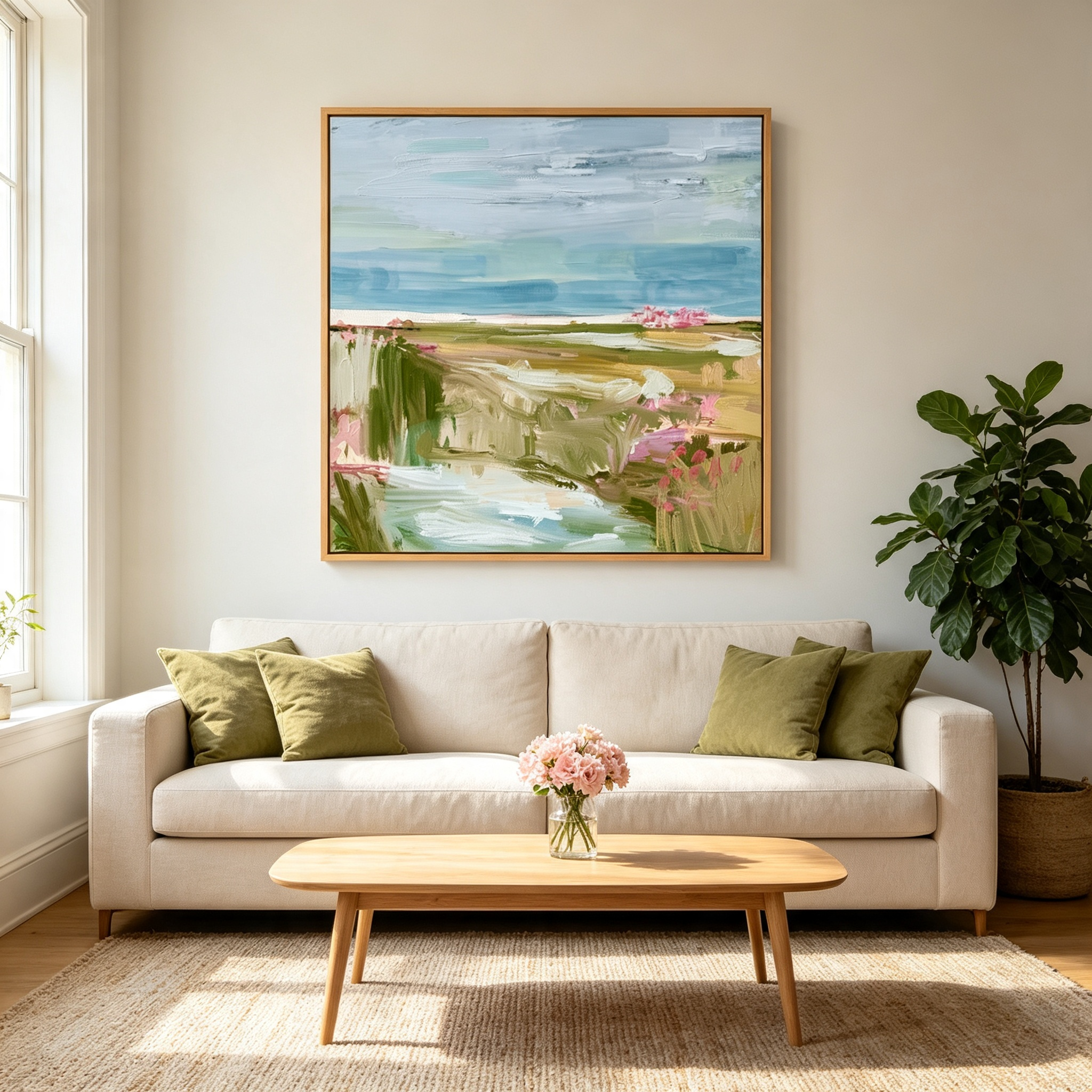 Abstract Countryside Landscape Wall Art #LS008