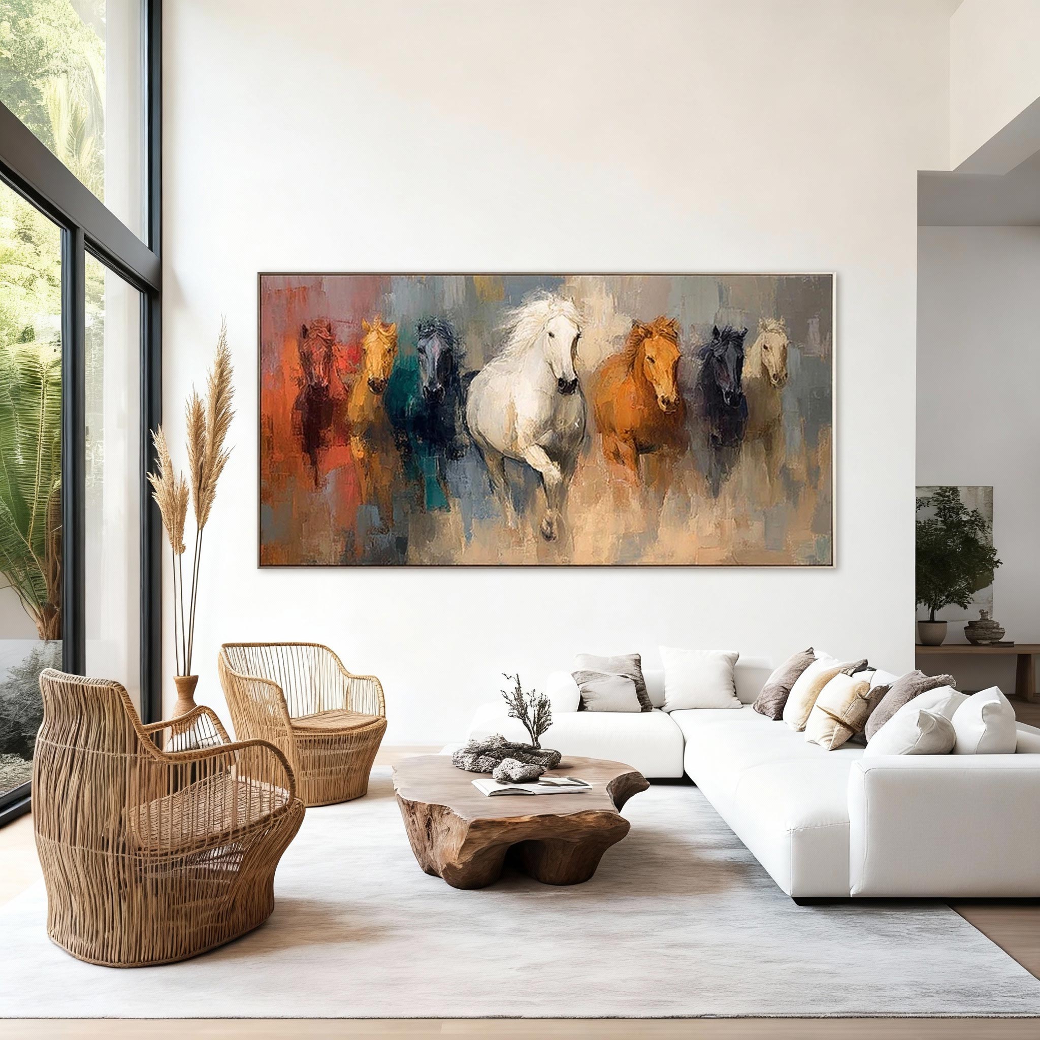 Modern Horse Canvas Wall Art #HA001