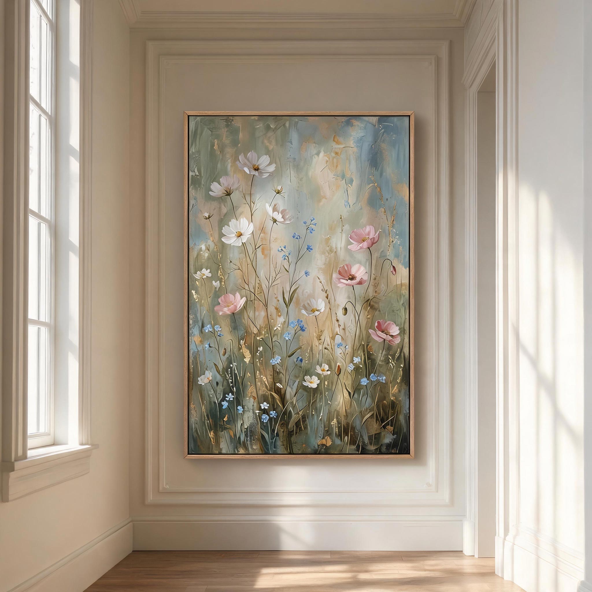 Soft Wildflower Meadow Wall Art #FL049