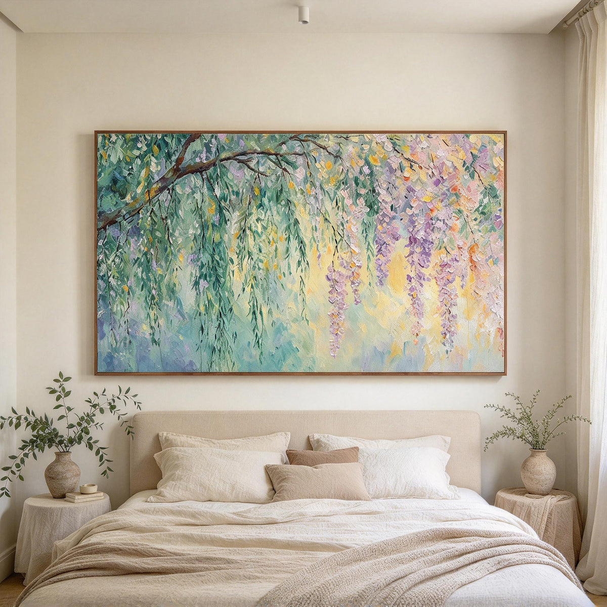 Pastel Willow Tree Branches Wall Art #LS082