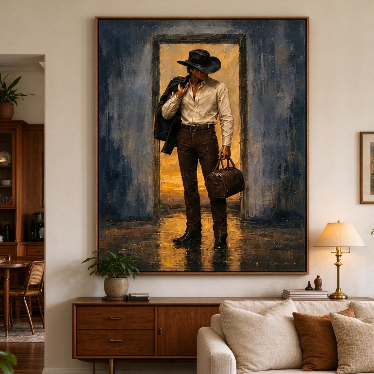 Golden Threshold – Impasto Western Figurative Painting #CA003