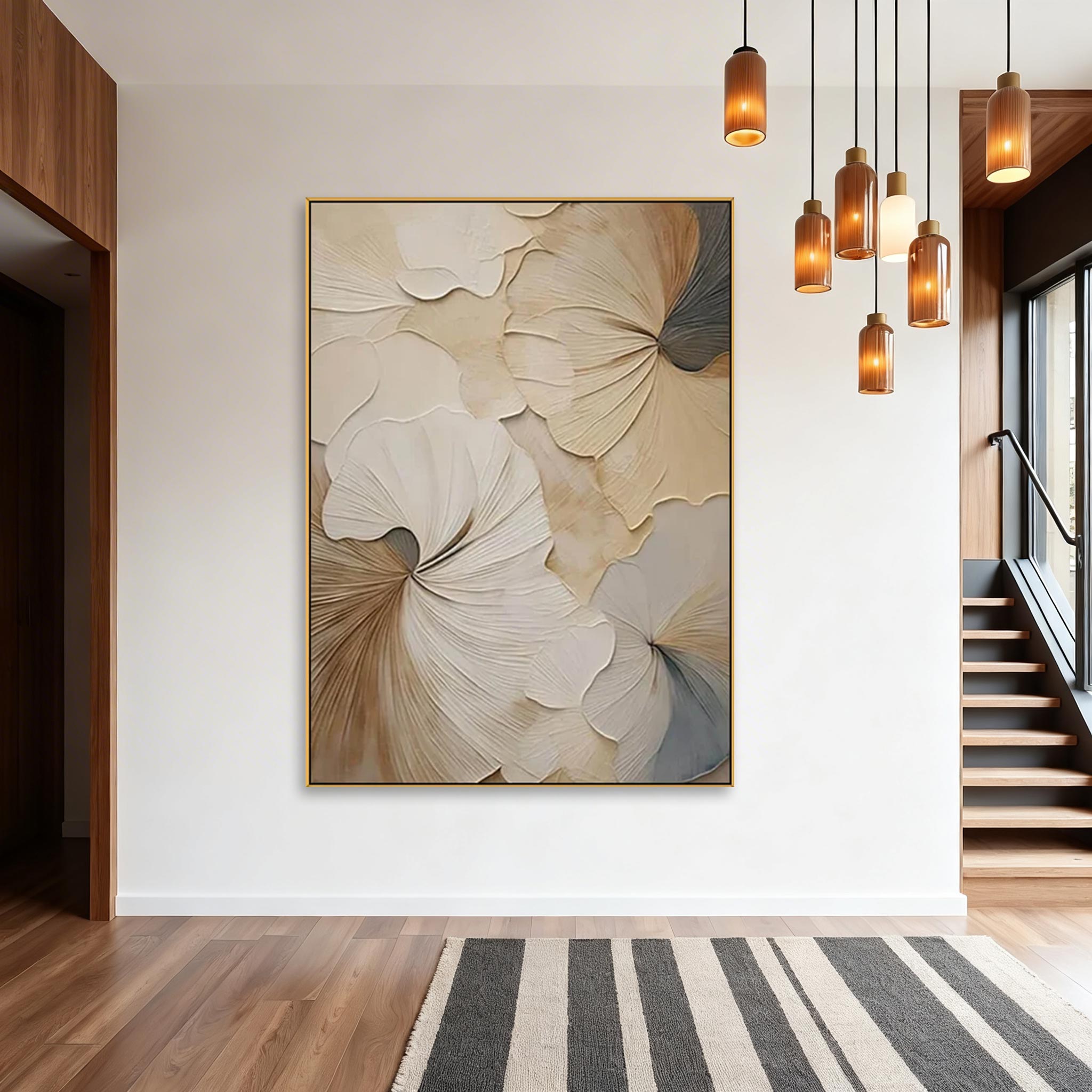 Abstract Ginkgo Leaf Wall Art #MA011