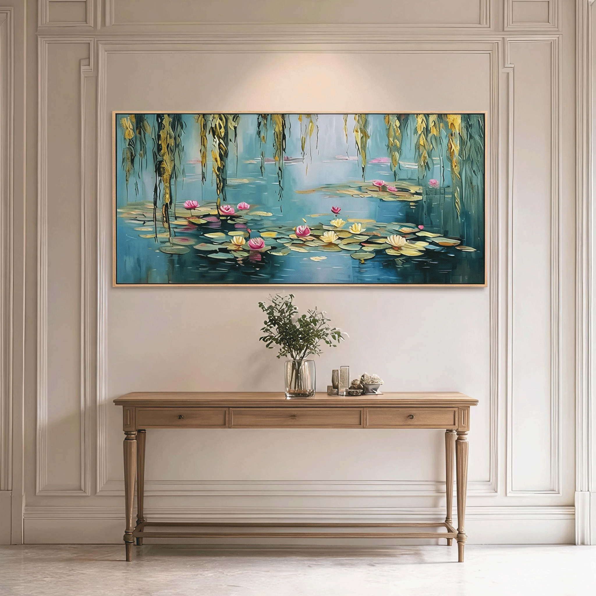 Water Lily Pond Wall Art #FL074