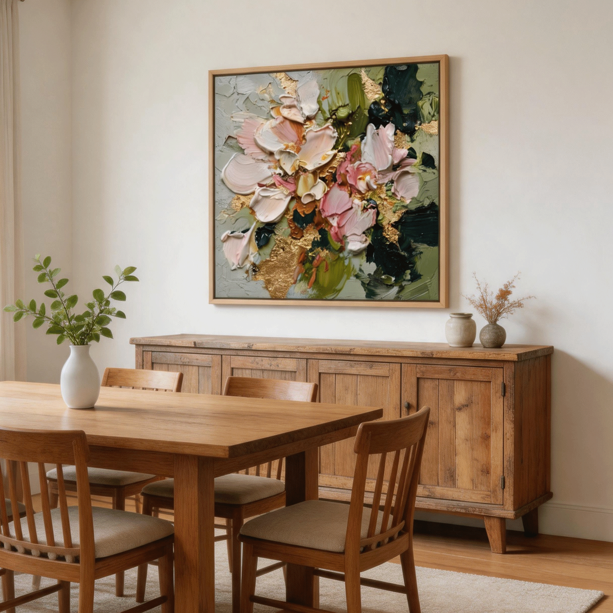 Textured Floral Wall Art #FL054