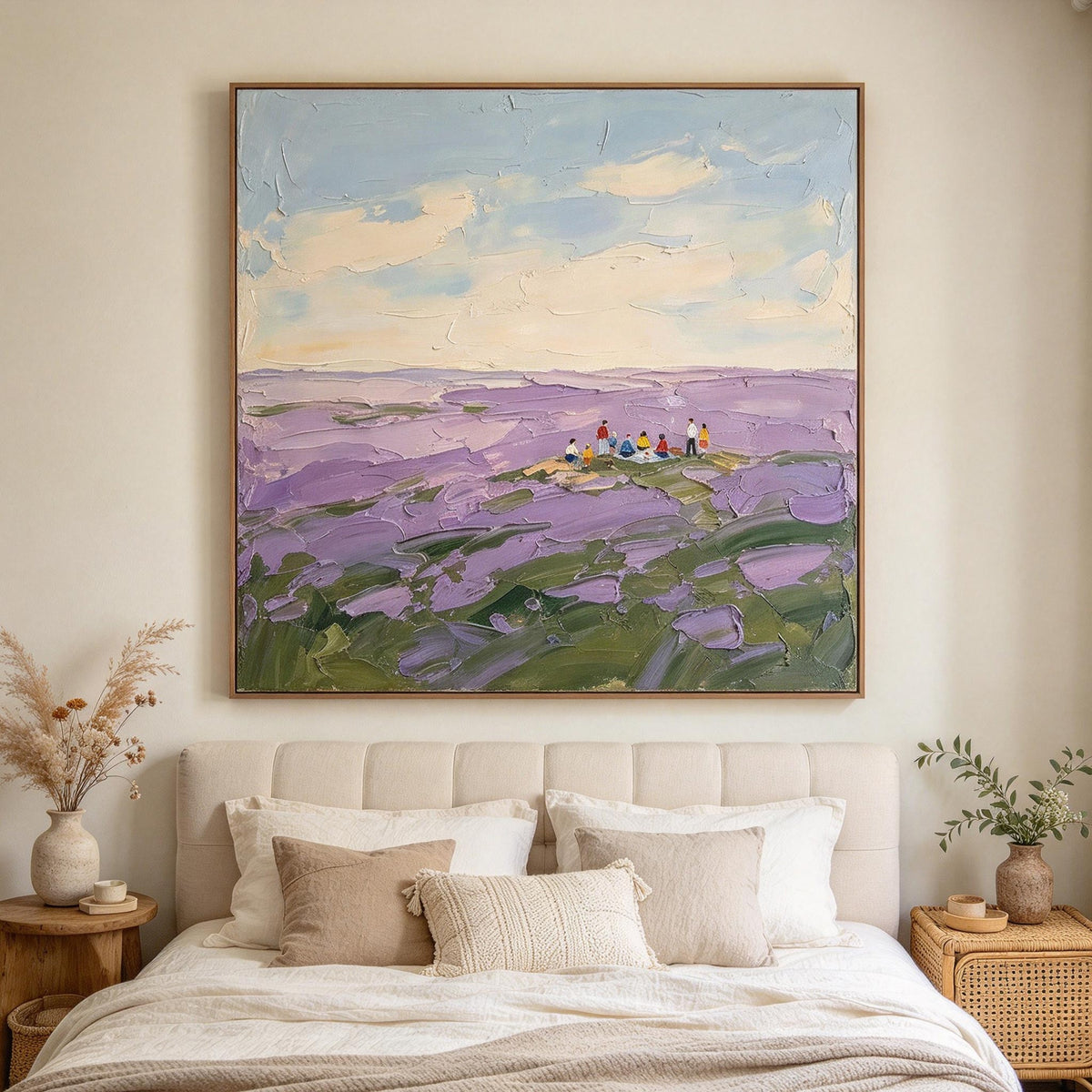 Purple Lavender Fields Landscape Wall Art #LS065