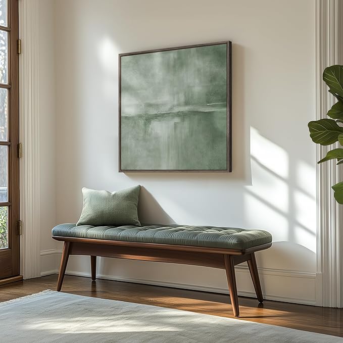 Minimalist All Green Abstract Painting #SO015