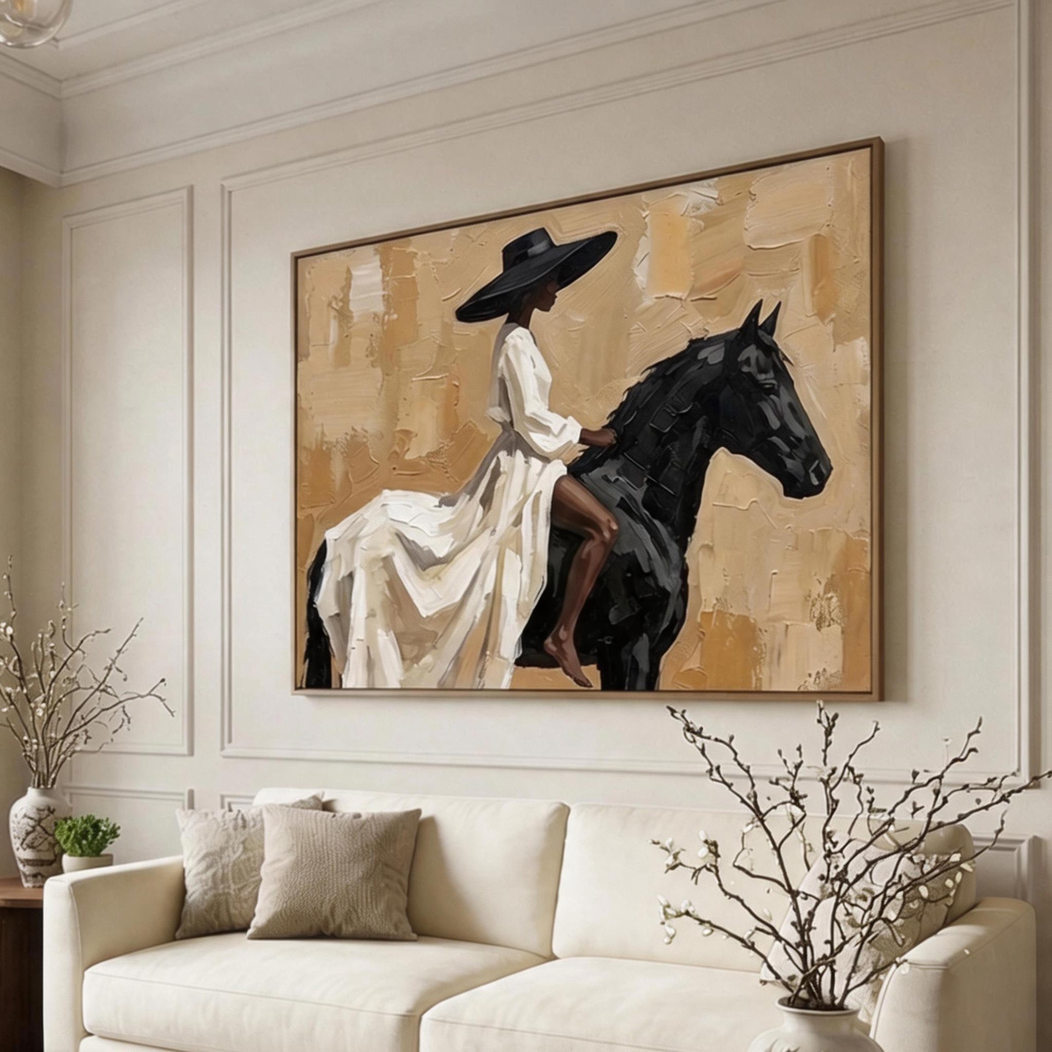 Vintage Americana Art | Ivory Reins Drift RD001