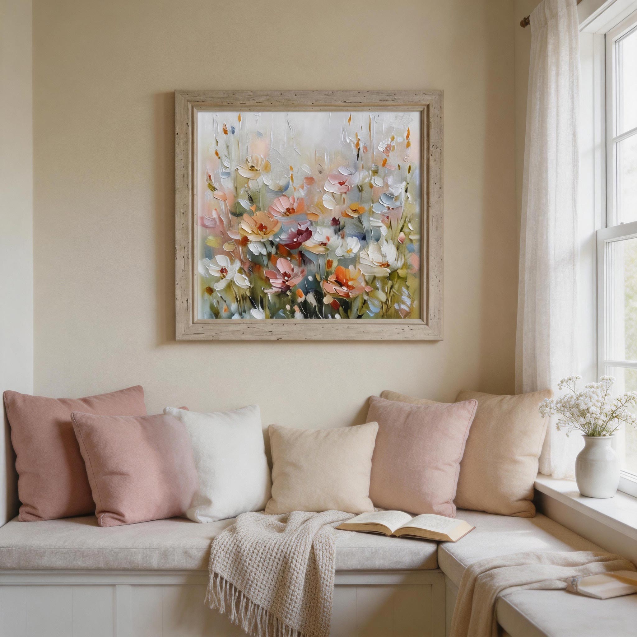 Pastel Wildflower Garden Wall Art #FL022