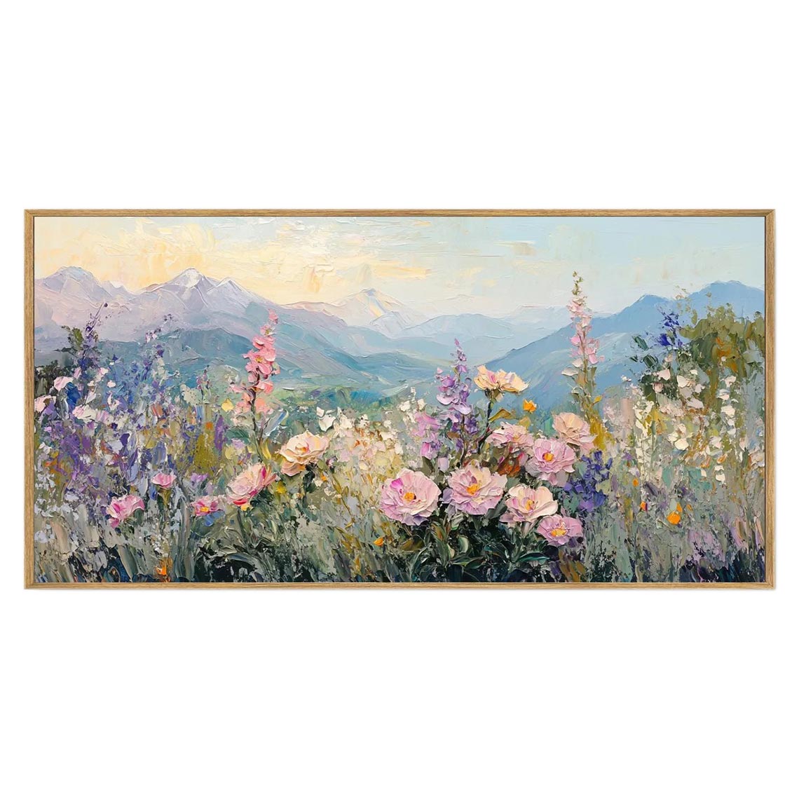 Mountain Wildflower Landscape Wall Art #LS053