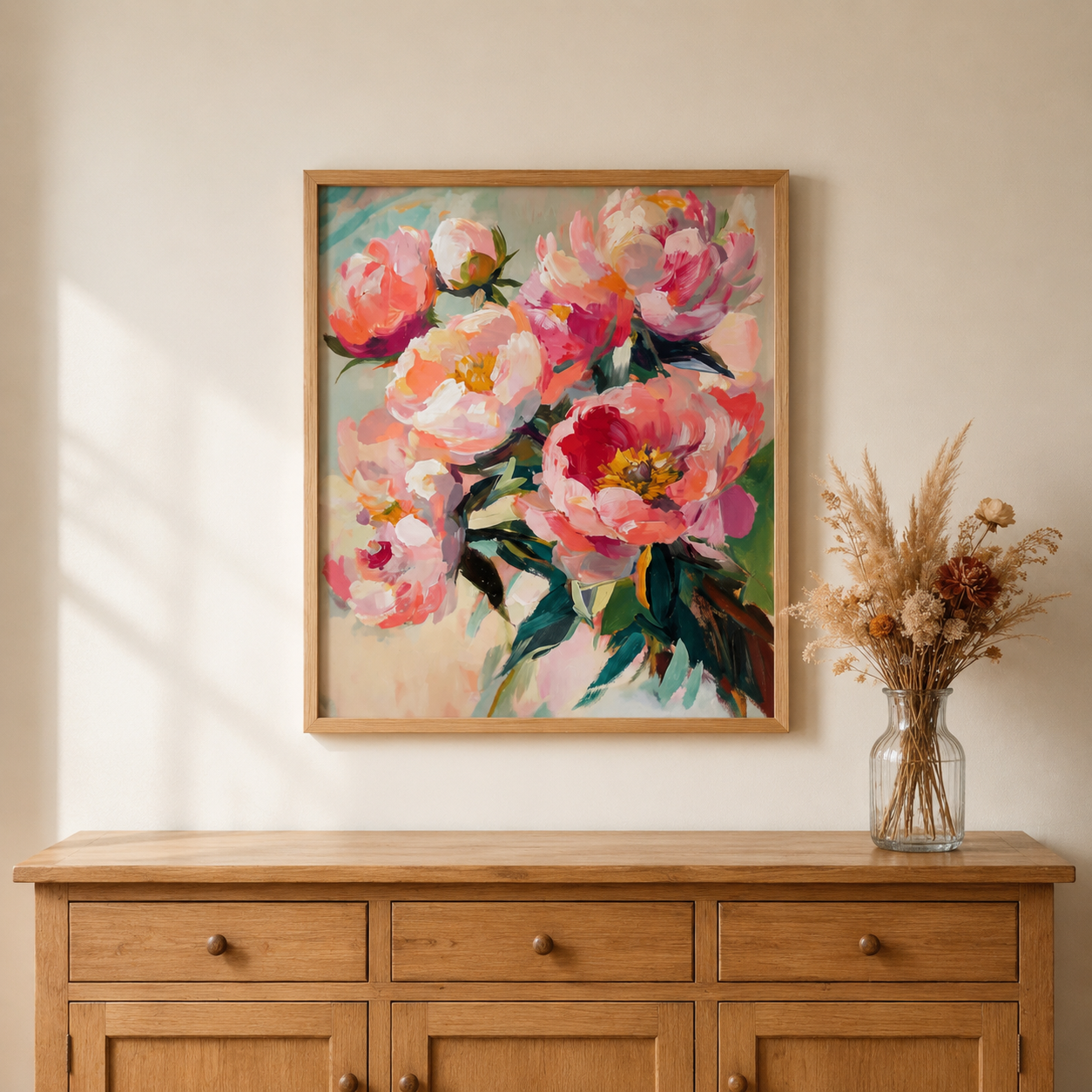 Peony Bouquet Wall Art #FL041
