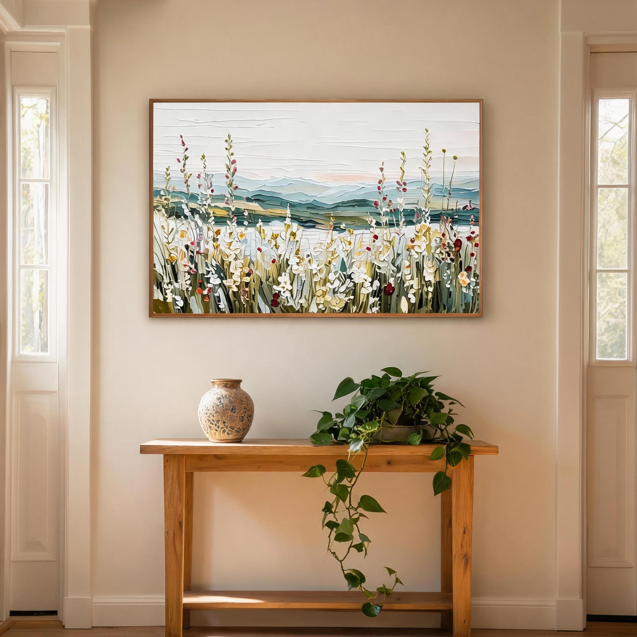 Wildflower Lake Landscape Wall Art #FL028