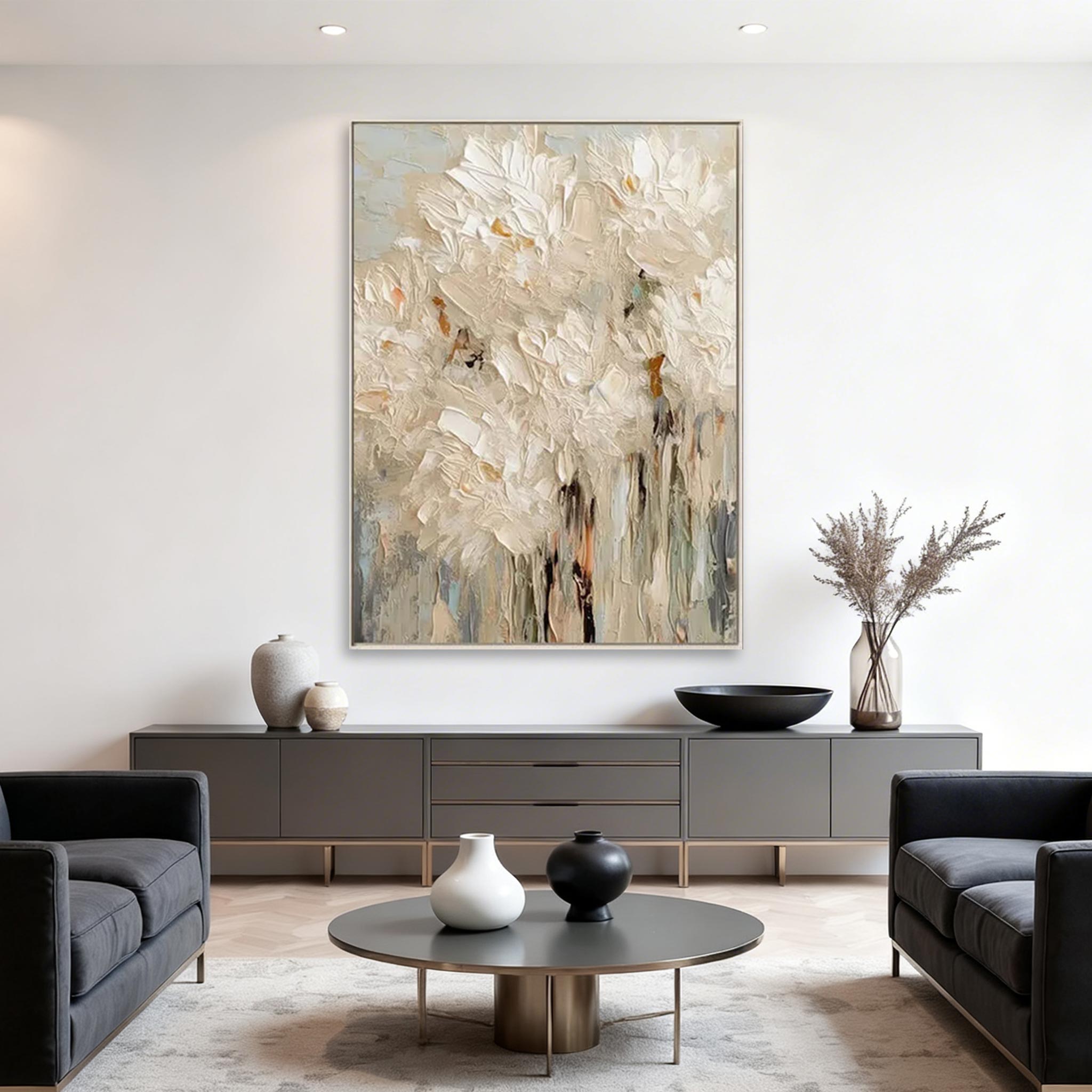 Textured Floral Abstract Wall Art #MA013