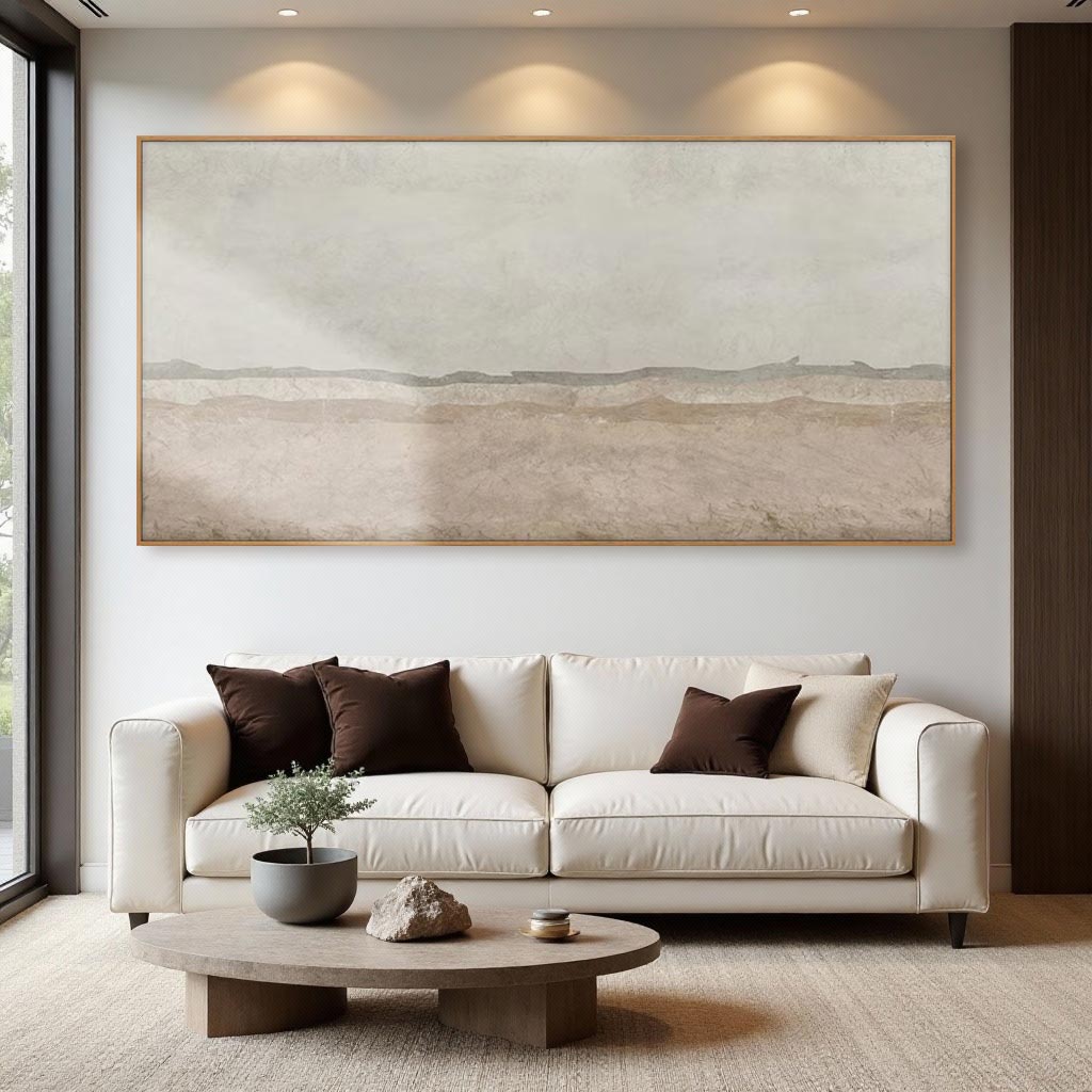 Beige & Earth Tone Abstract Painting #WS022
