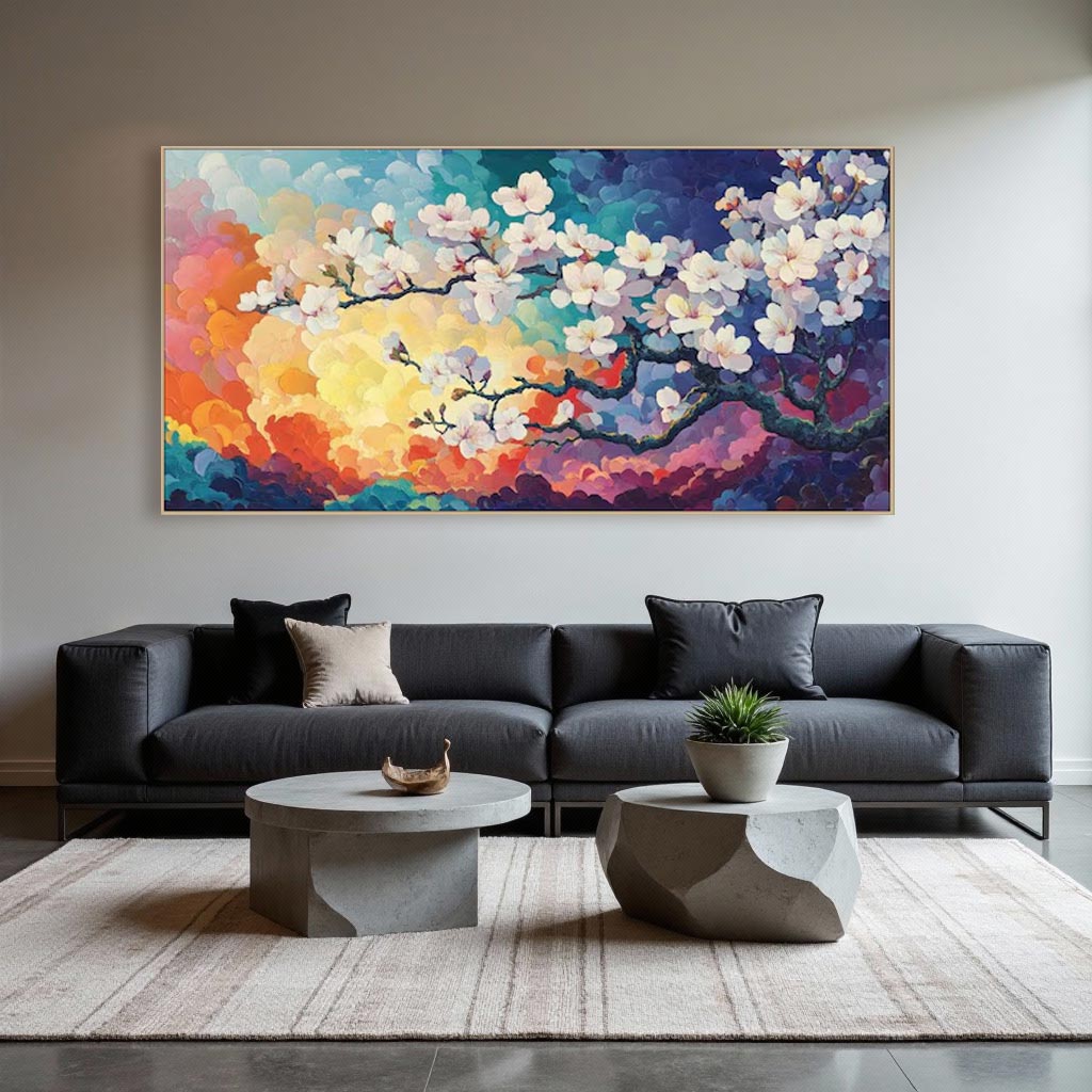 Floral Abstract Landscape Painting #AT040